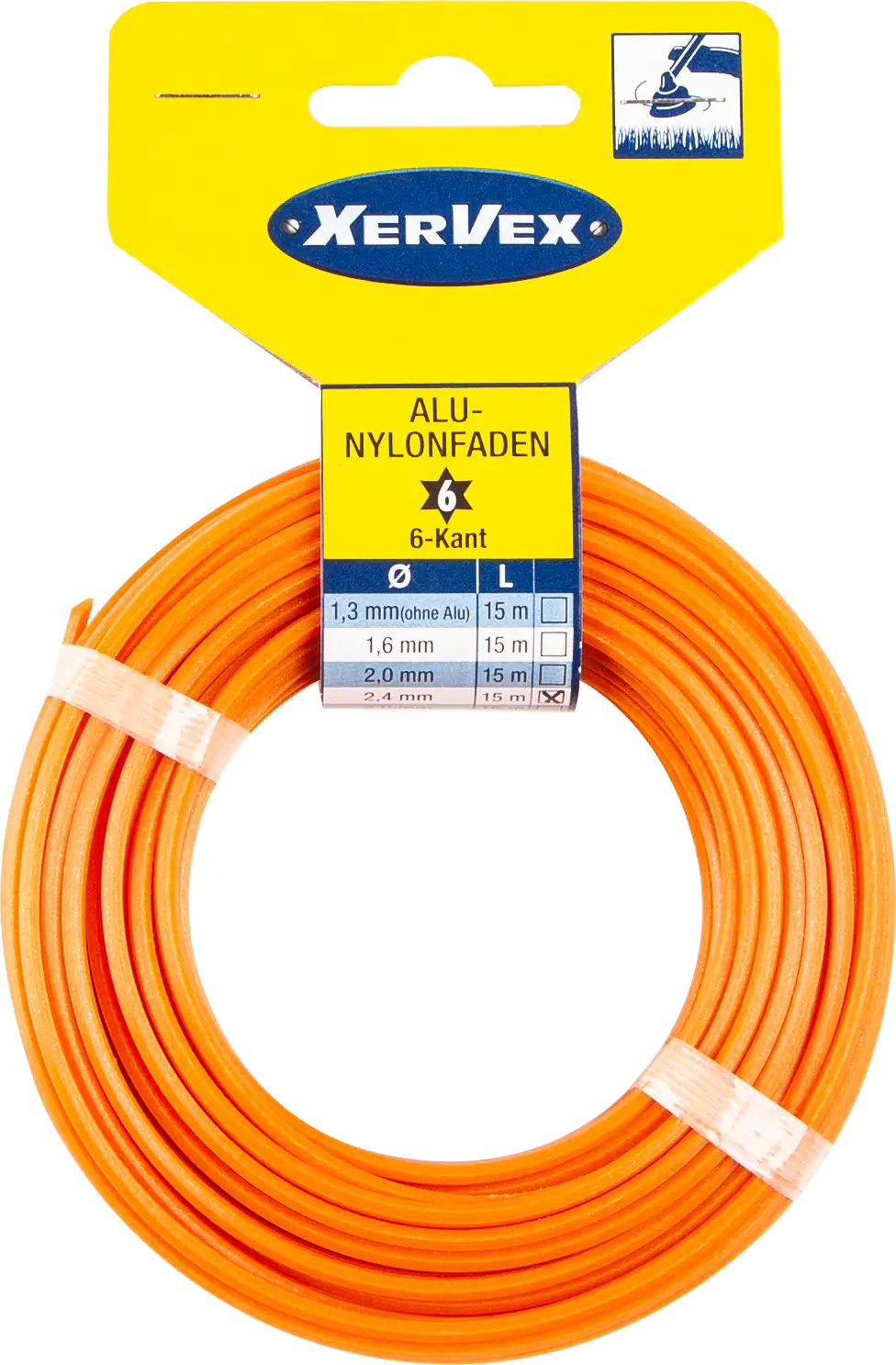 Nylonfaden 2,4 mm 15 m