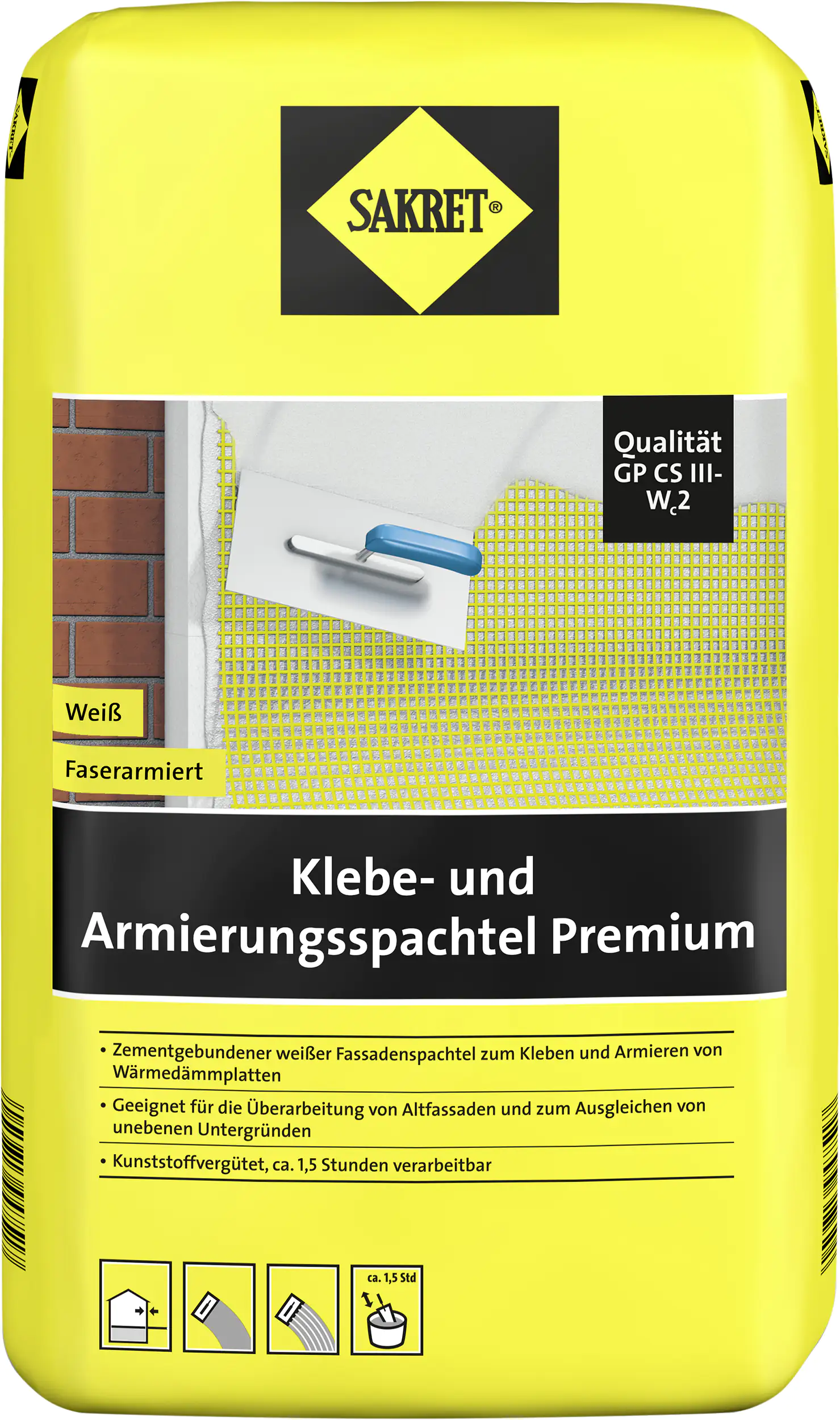 SAKRET Klebe- und Armierungsspachtel Premium 25 kg Sack weiß SAKRET Klebe- und Armierungsspachtel Premium 25 kg Sack weiß