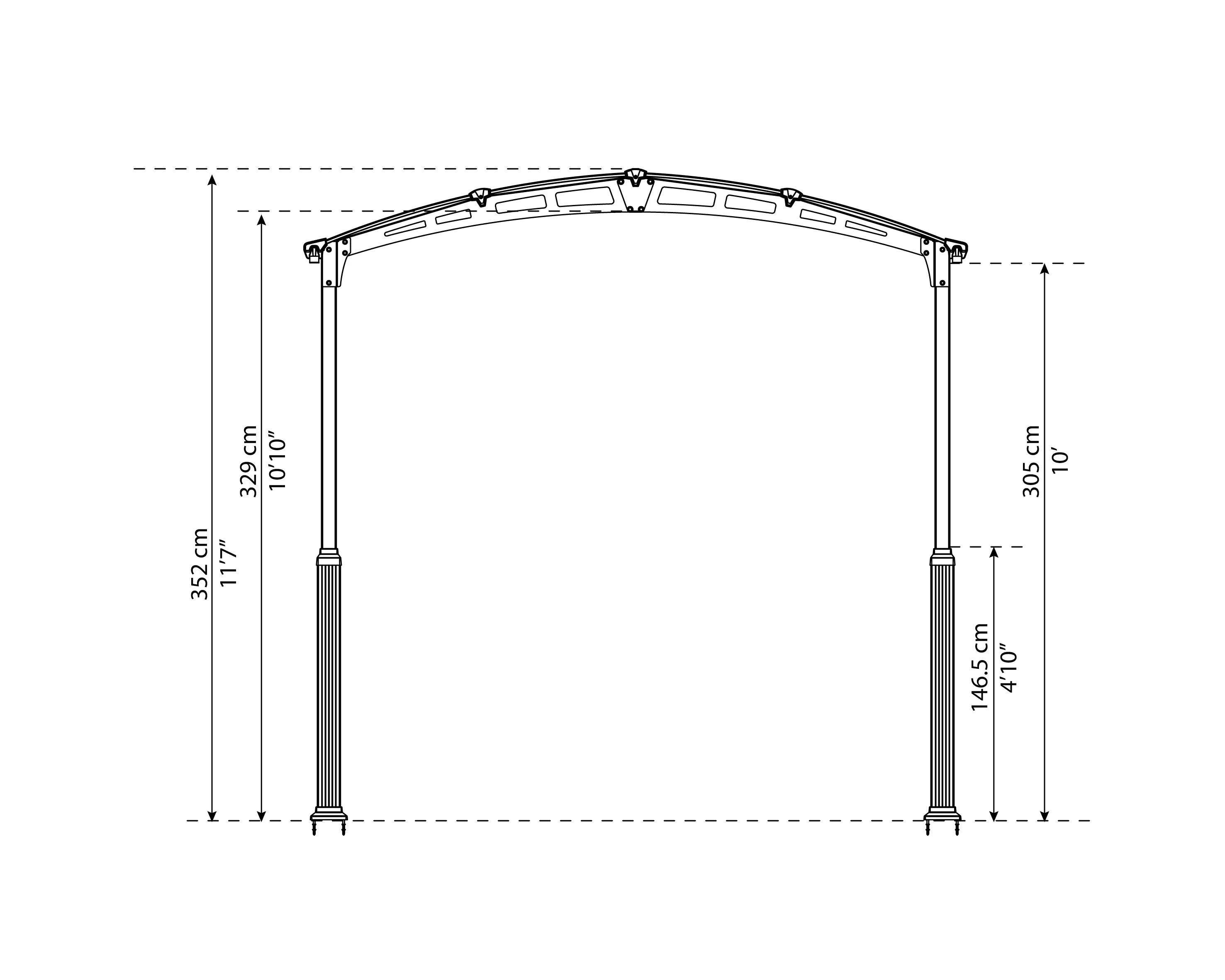 7290108601121_7 Canopia Carport Arcadia Alpine 6400 649 x 359 x 307 cm