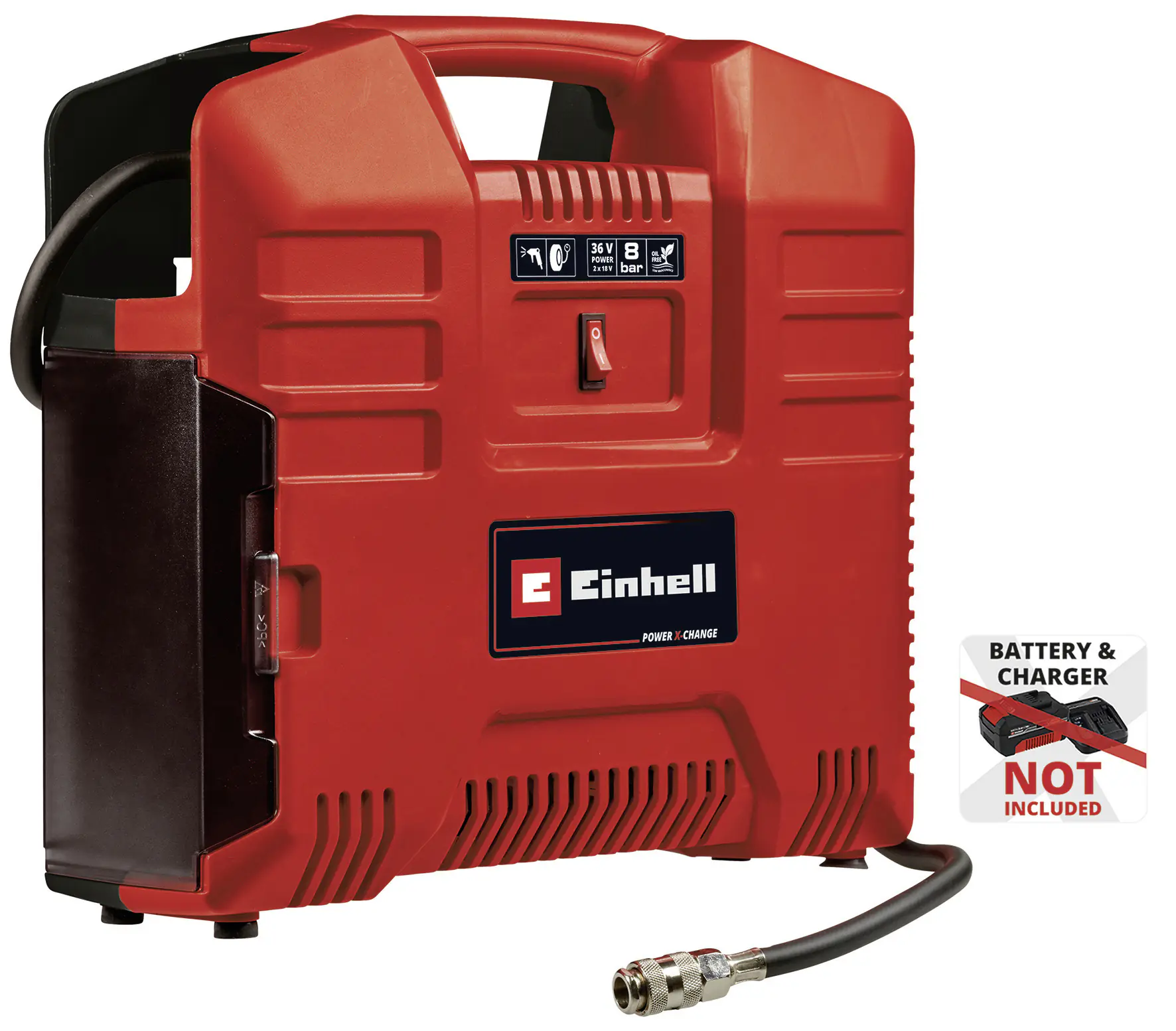 Einhell Expert Akku-Koffer-Kompressor TE-AC 36/8 Li OF Solo 36 V