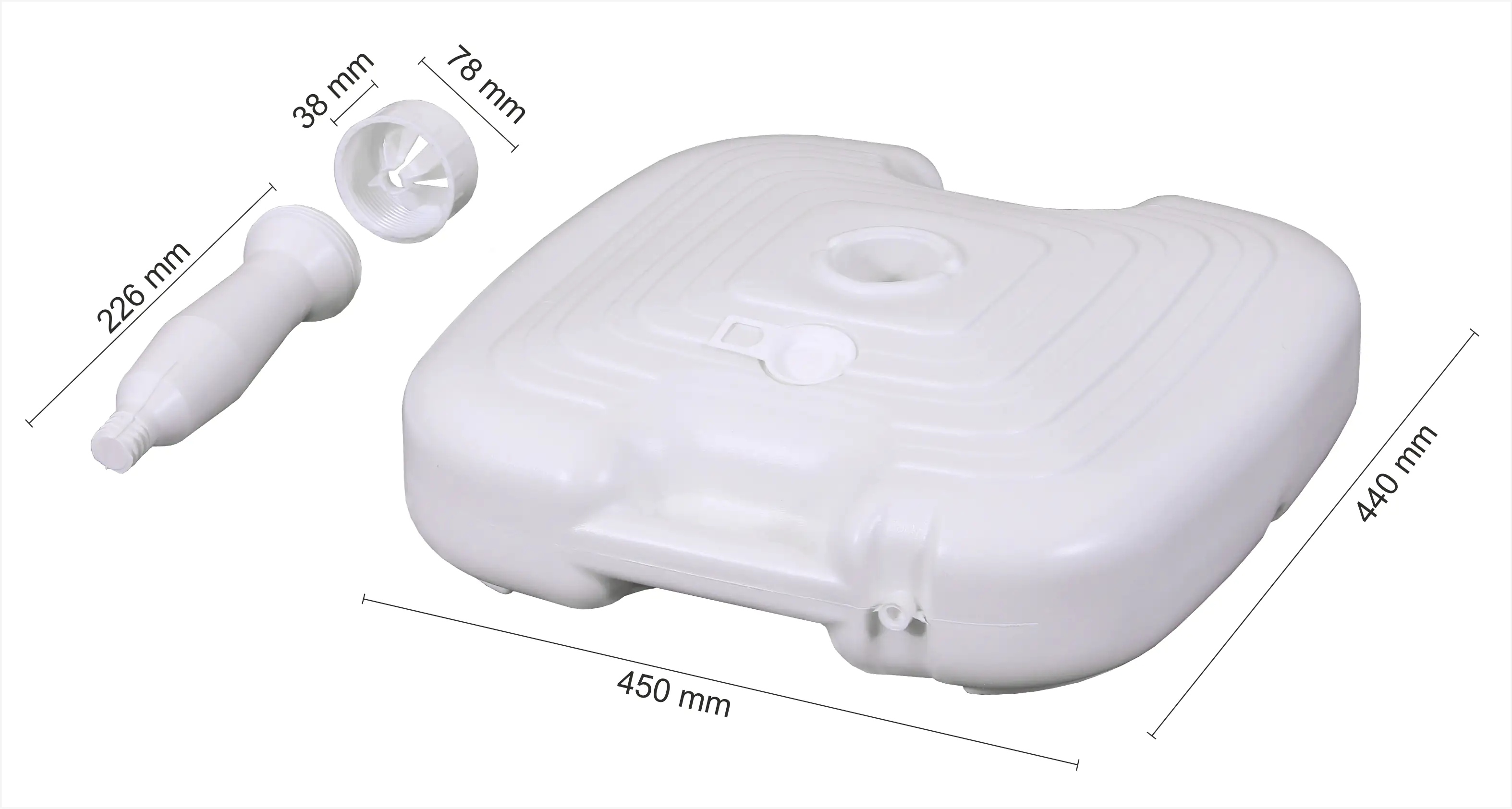 Schneider Schirmständer PE 20 L weiß