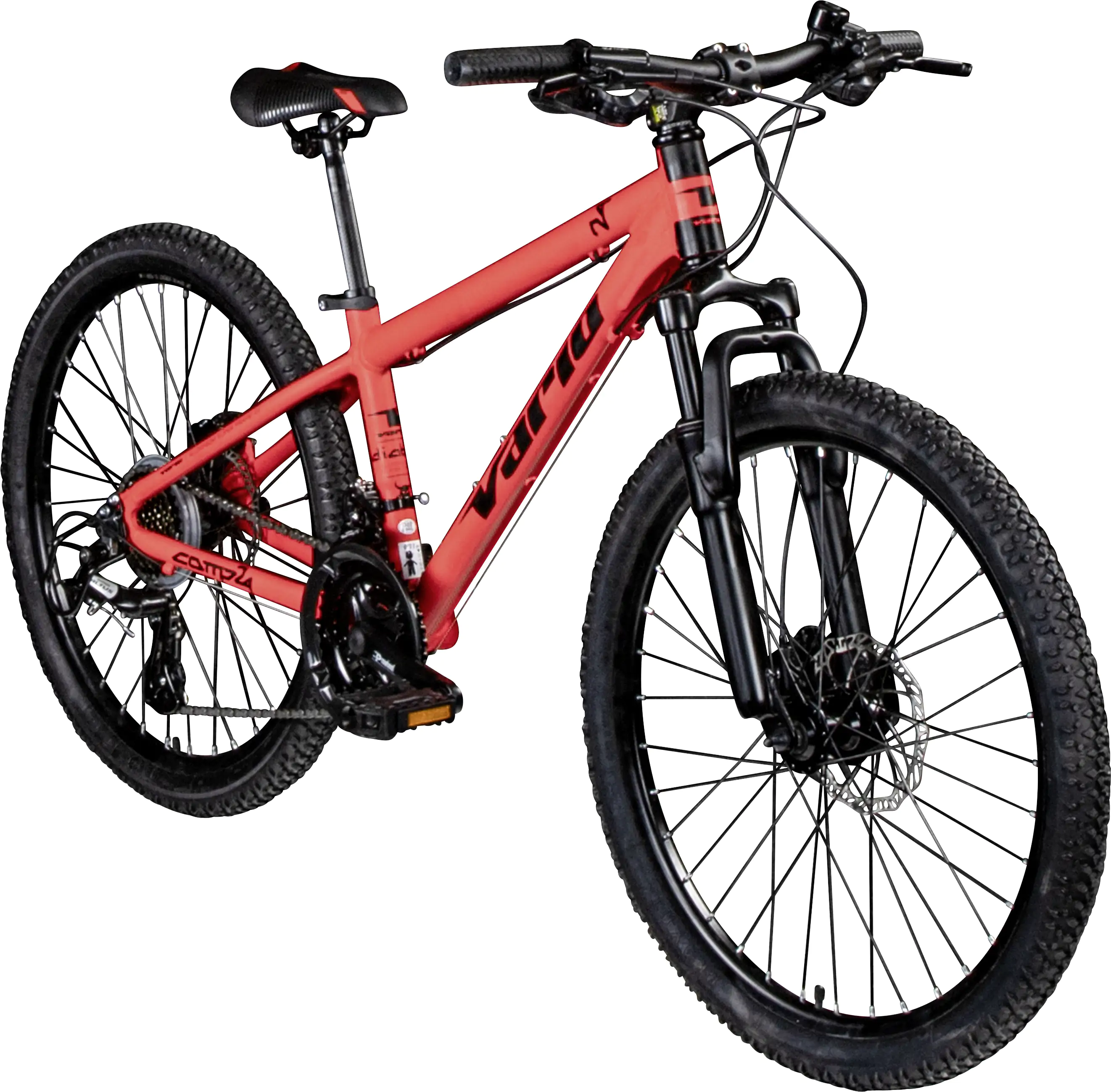 Vario Mountainbike XC DIABLO 24 COMP BT MTB Hardtail 24 Zoll RH 34cm 21-Gang rot schwarz