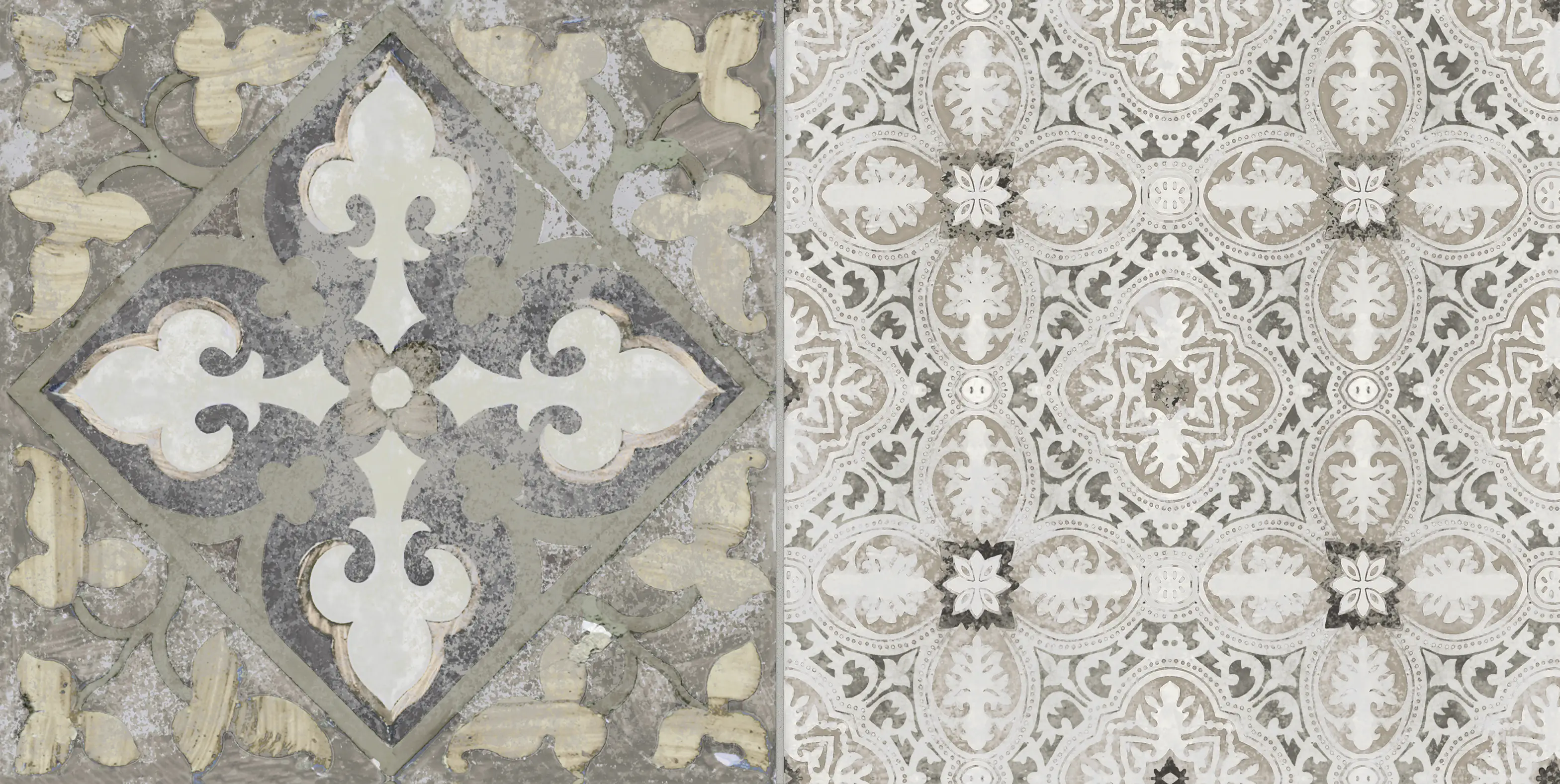 Wandfliese Feinsteinzeug Ghirigio Soft 31 x 62 cm beige-schwarz