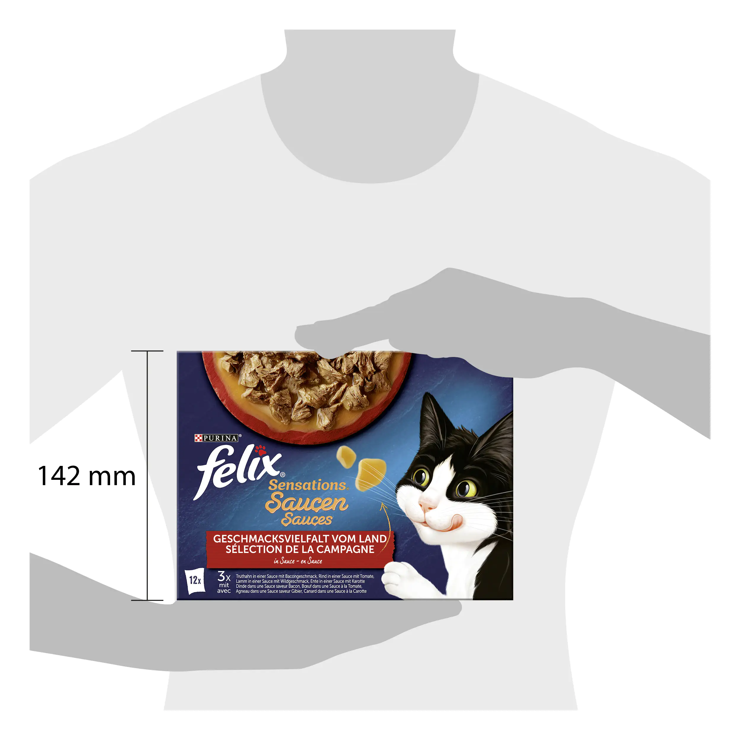 Felix Sensations Saucen Geschmacksvielfalt vom Land Katzenfutter 12 x 85 g Felix Sensations Saucen Geschmacksvielfalt vom Land Katzenfutter 12 x 85 g