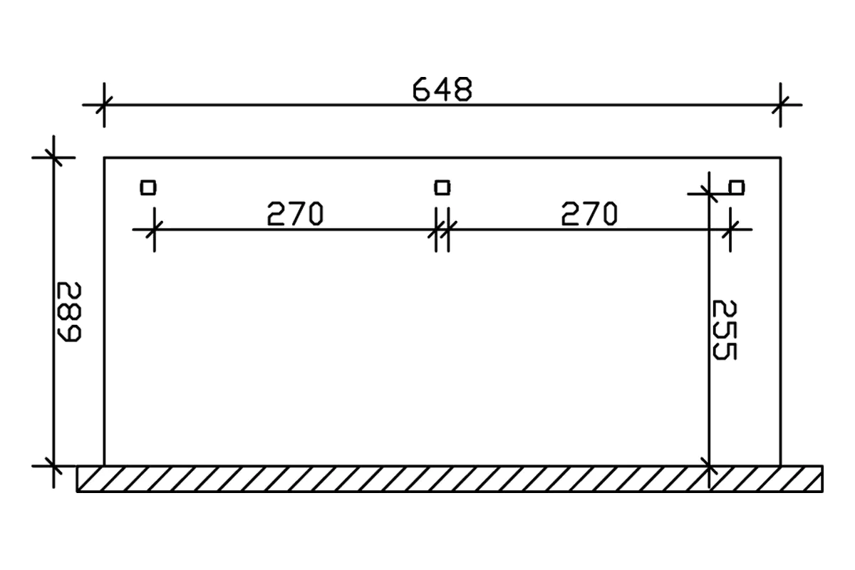 SKAN HOLZ Terrassenüberdachung Venezia 648 x 289 cm Leimholz