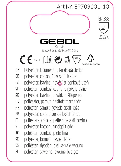 Gebol Handschuh Builder  