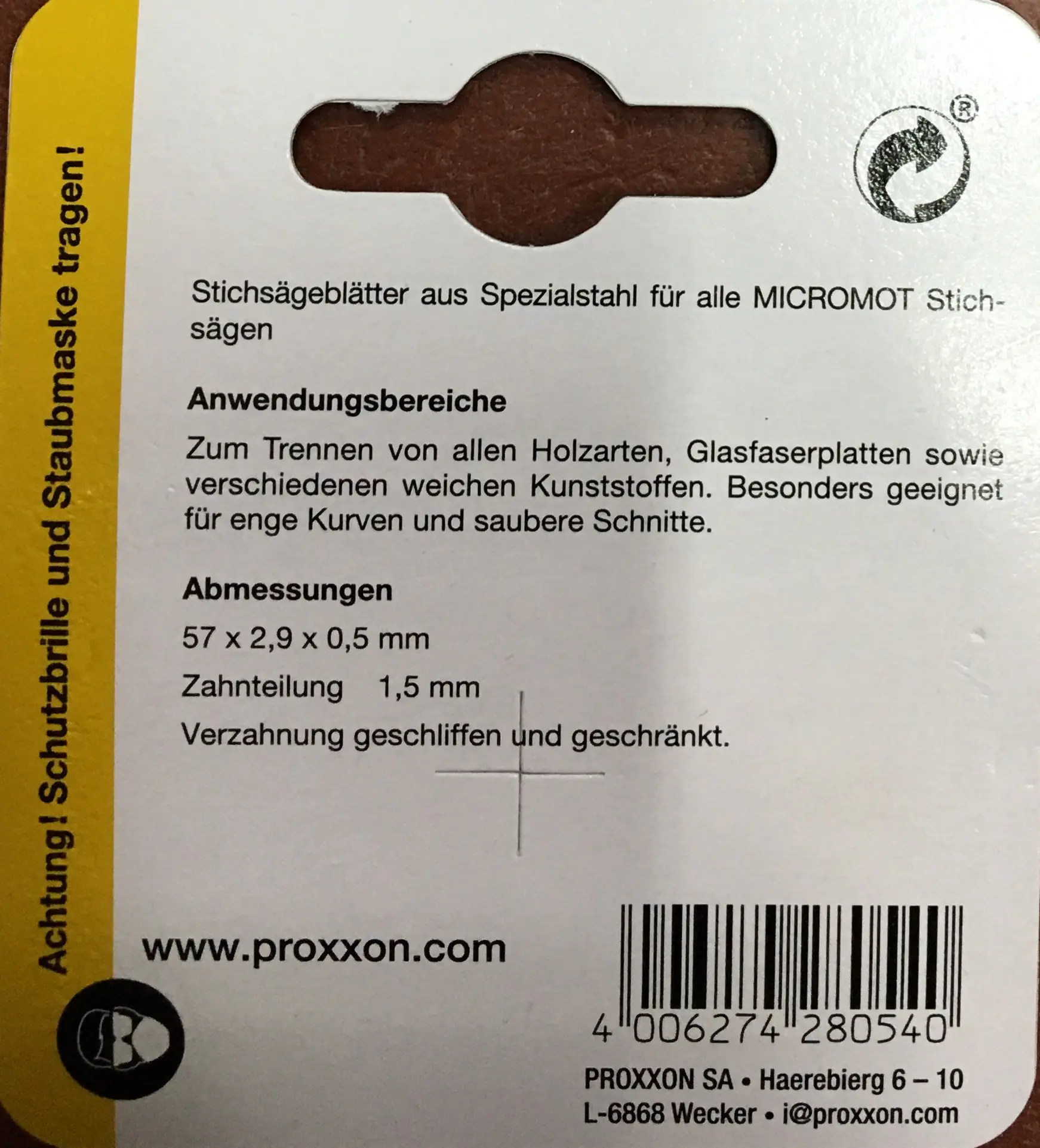 Proxxon Micromot Stichsägeblätter Spezialstahl 2 Stück