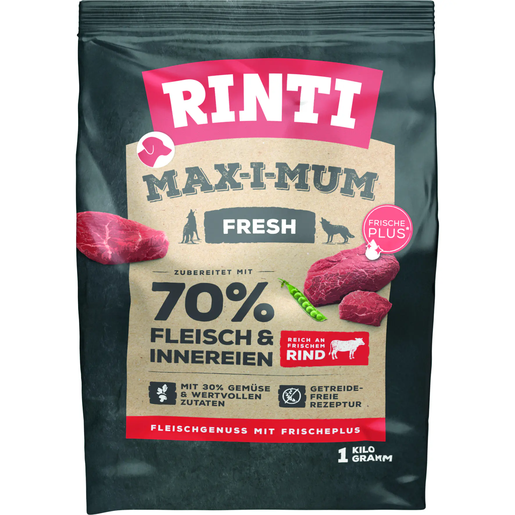 Rinti Max-i-Mum Hundetrockenfutter Adult 1 kg Rind