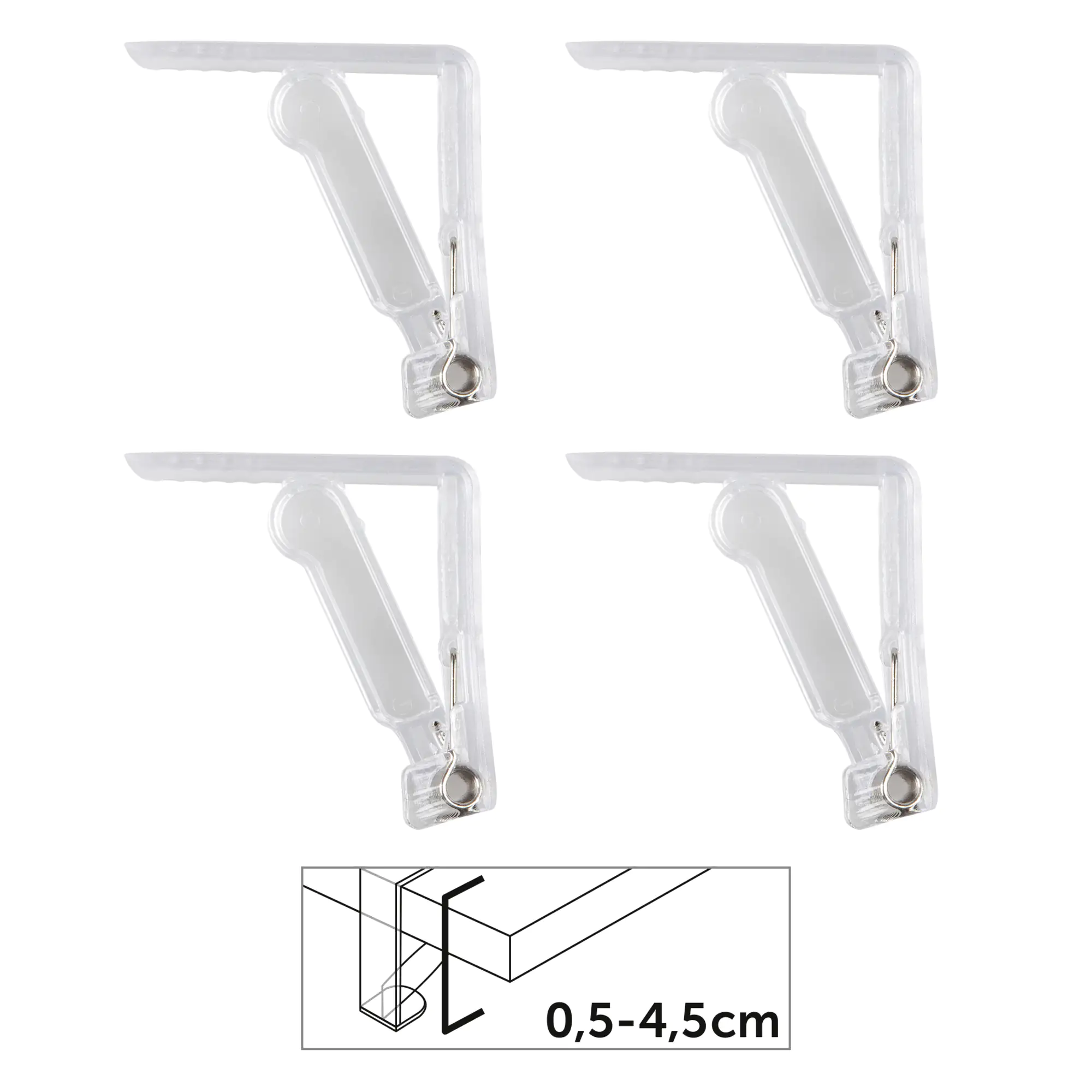 Venilia Tischtuchklammer transparent 4 Stück