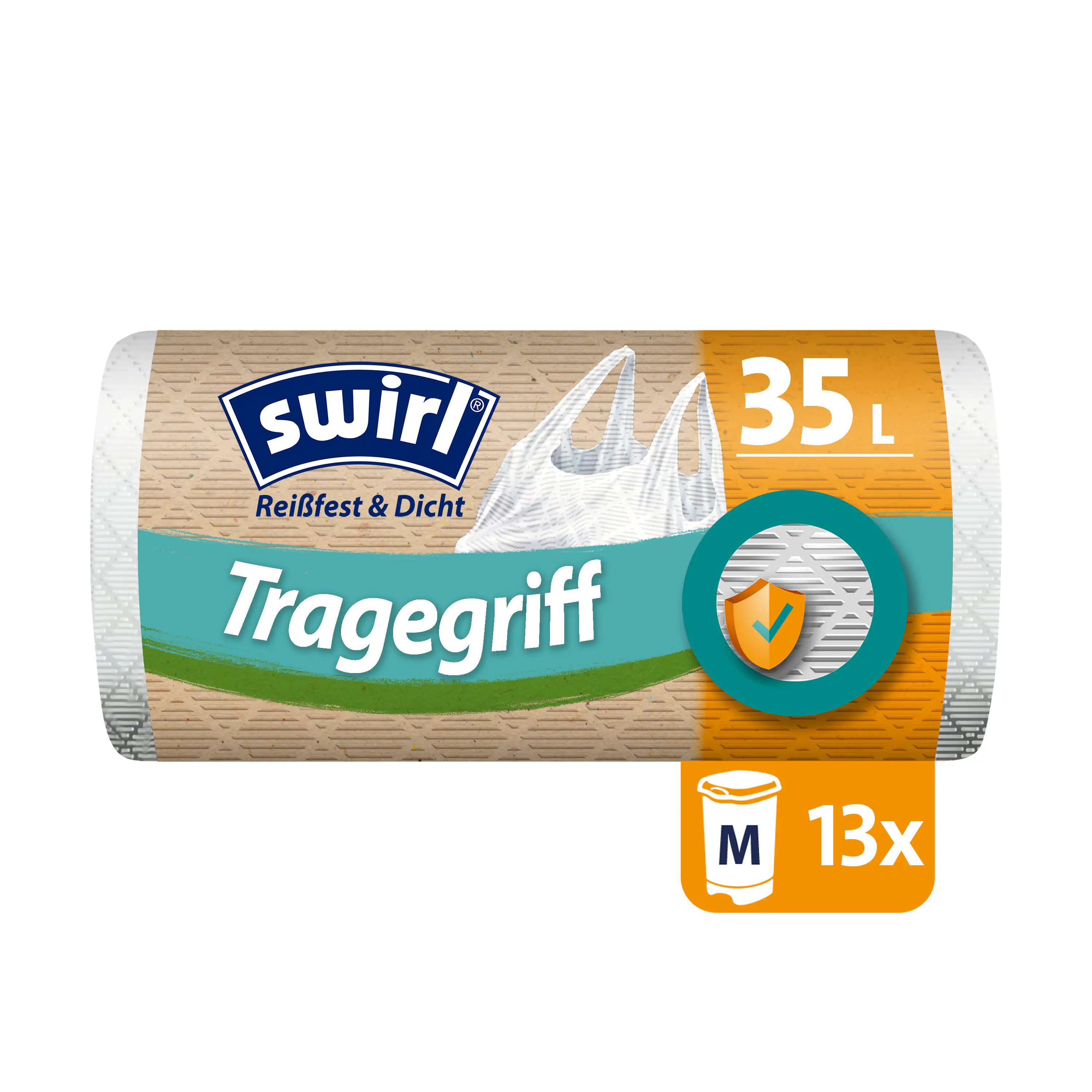 Swirl® 35 l Tragegriff-Müllbeutel Reißfest & Dicht