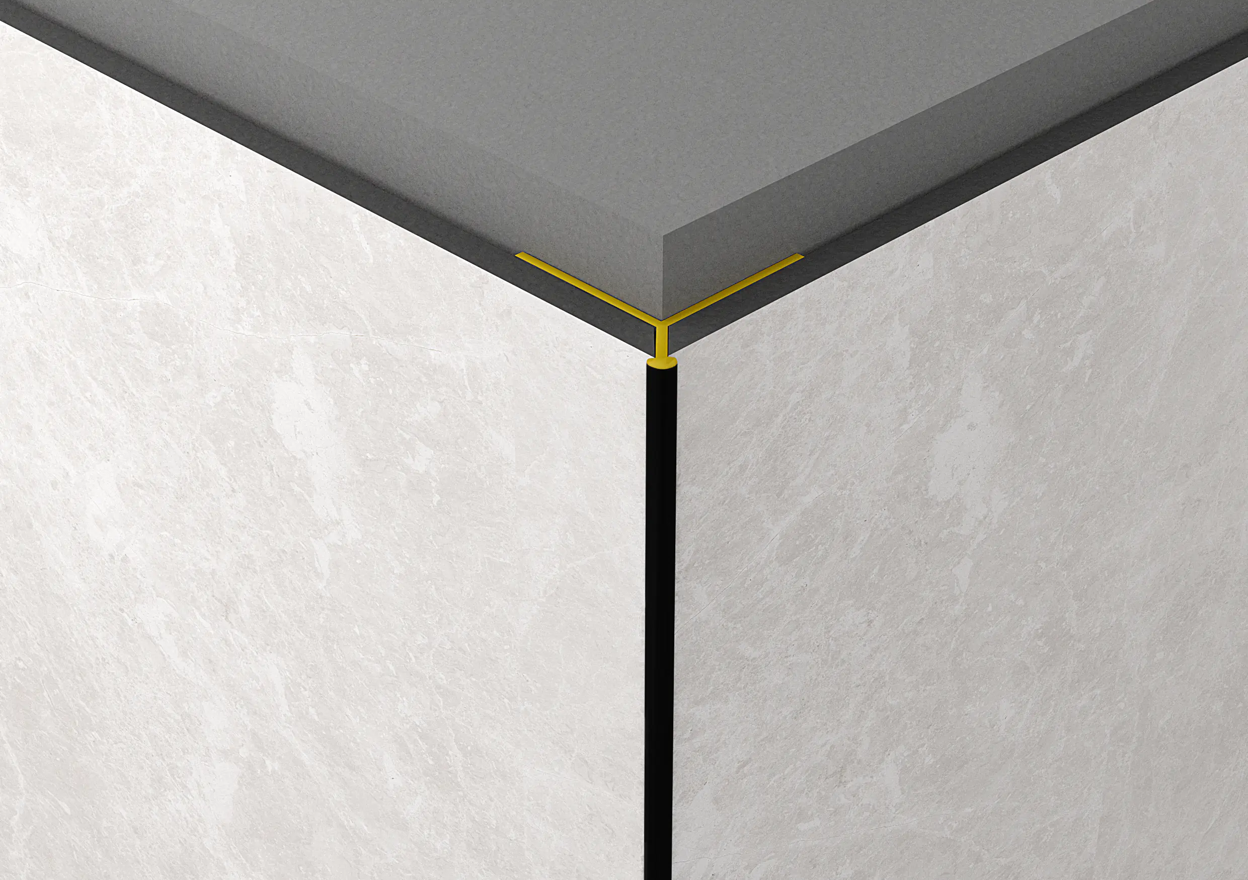 Rock the Wall Außenecke schwarz 280 x 2,7 x 2,76 cm