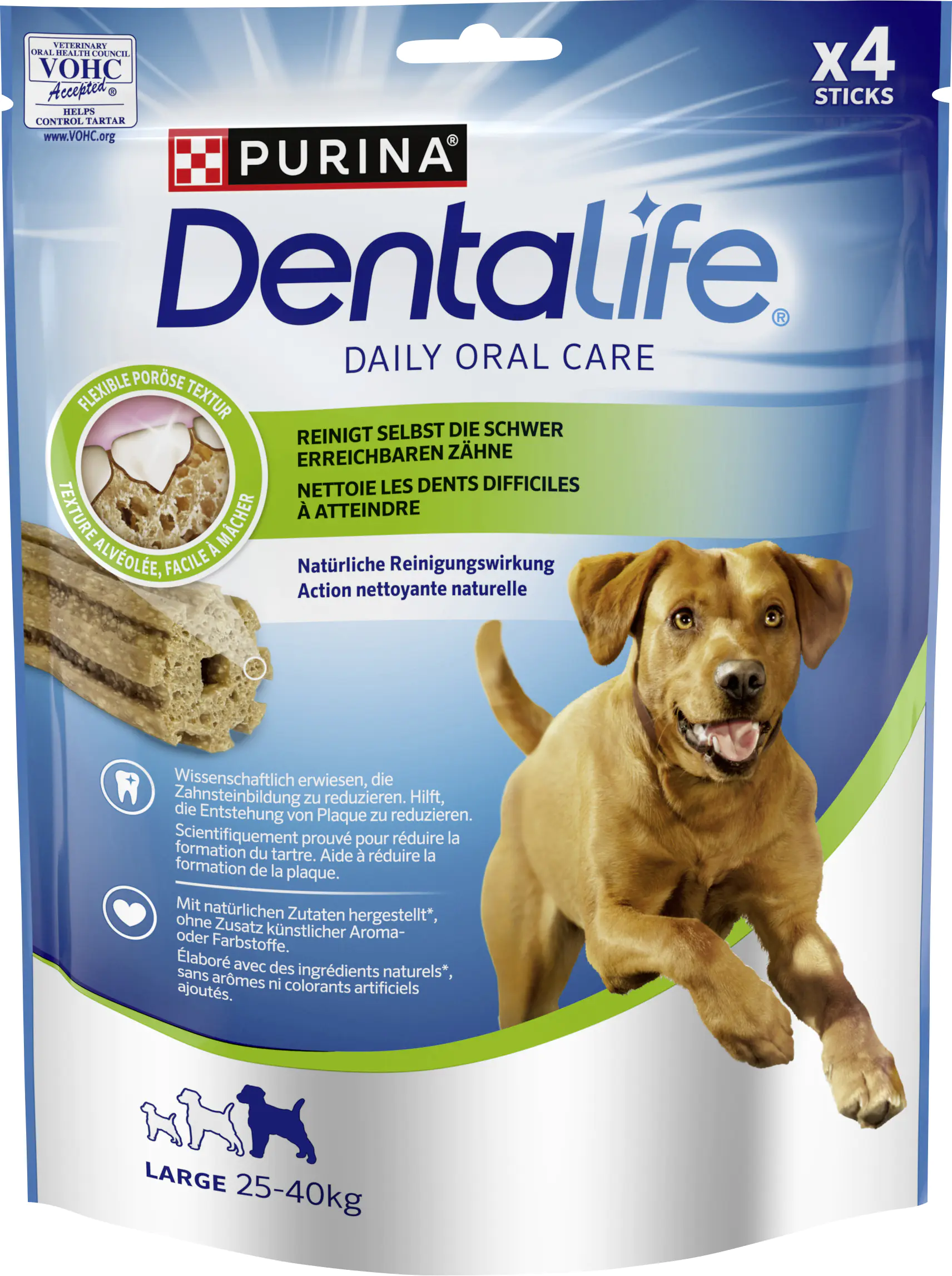 Purina DentaLife Maxi Snacks für große Hunde 4 Sticks 142 g Purina DentaLife Maxi Snacks für große Hunde 4 Sticks 142 g