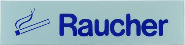 Conacord Klebeschild "Raucher"