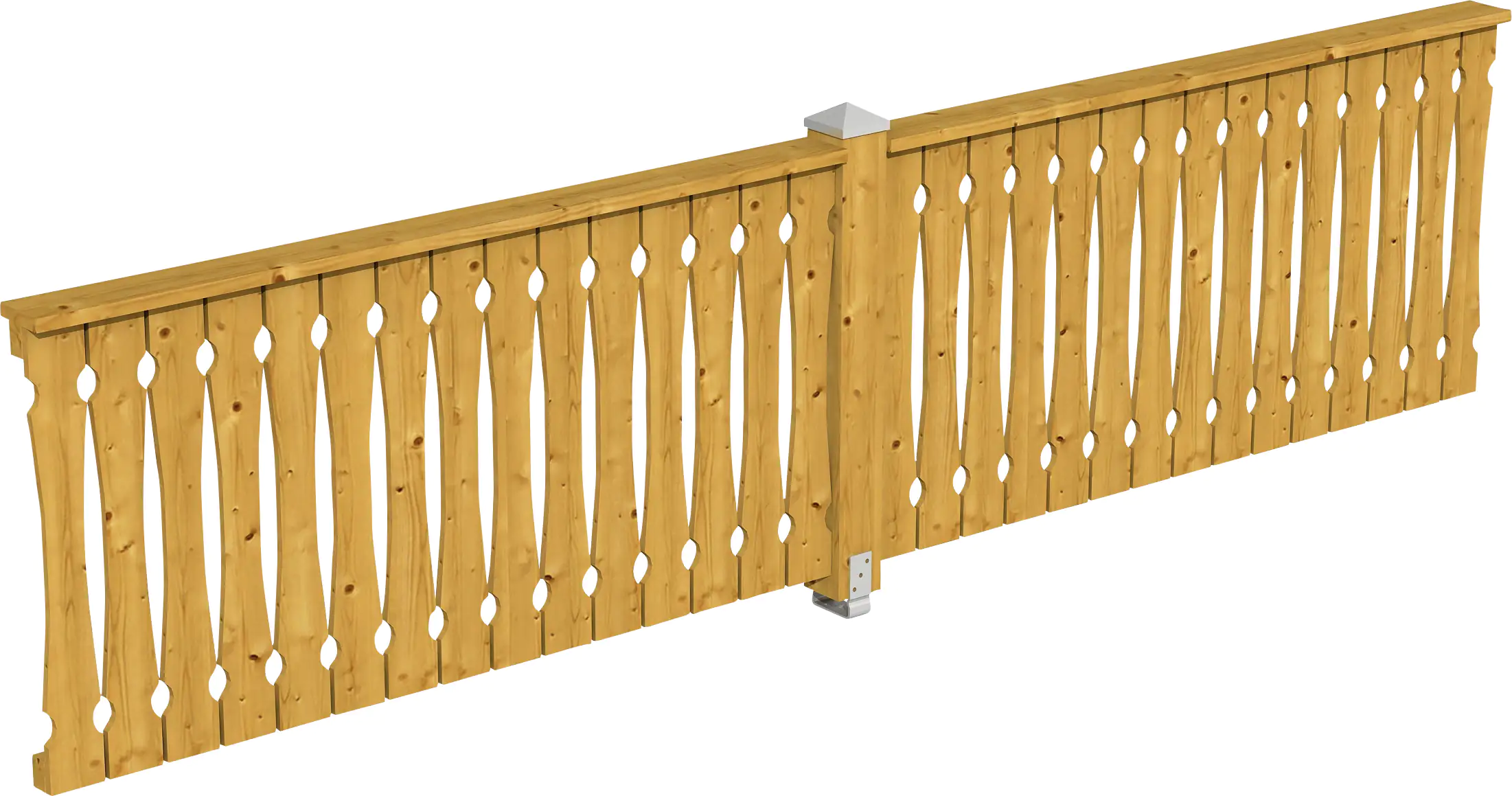 SKAN HOLZ Brüstung Balkonschalung 400 x 96 cm Fichte
