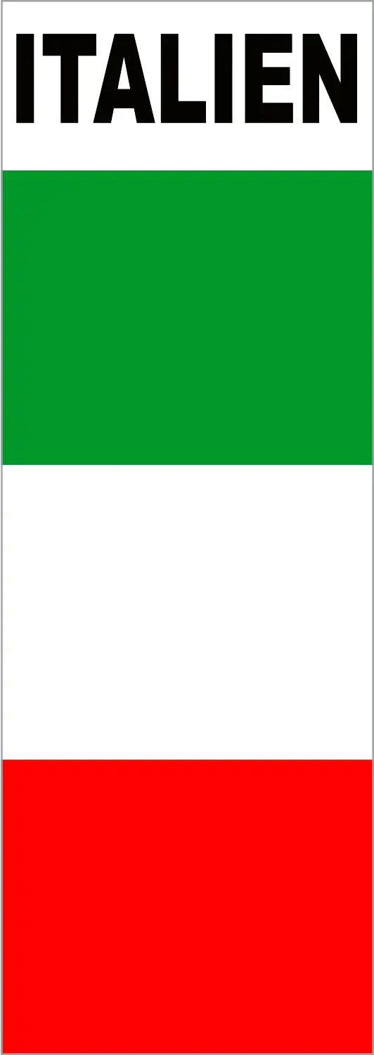 Hermann Schütz Aufkleber Flagge mit Schriftzug Italien 110x40mm