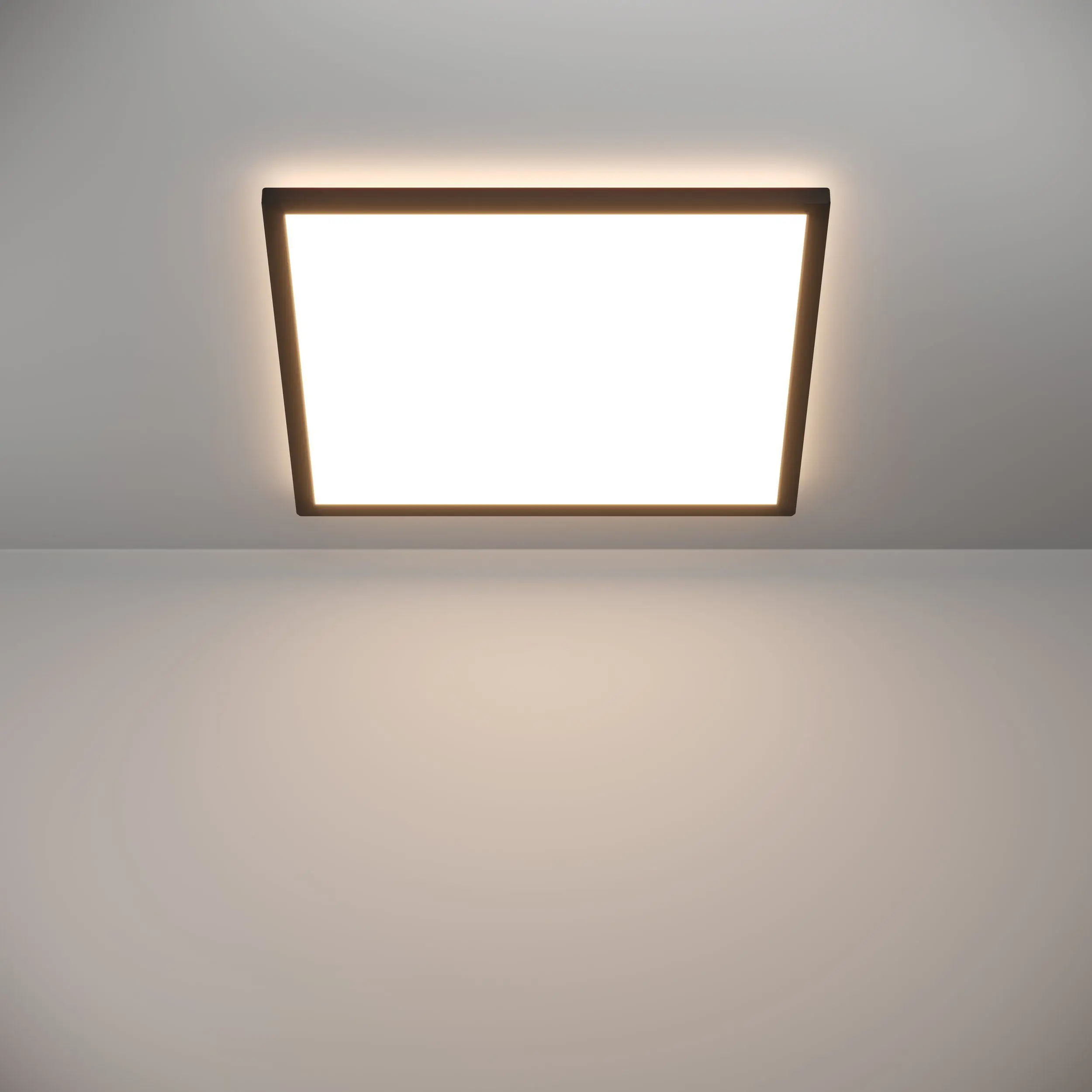 Eglo LED Deckenleuchte Rovito-R schwarz 50 x 50 cm warmweiß-kaltweiß dimmbar
