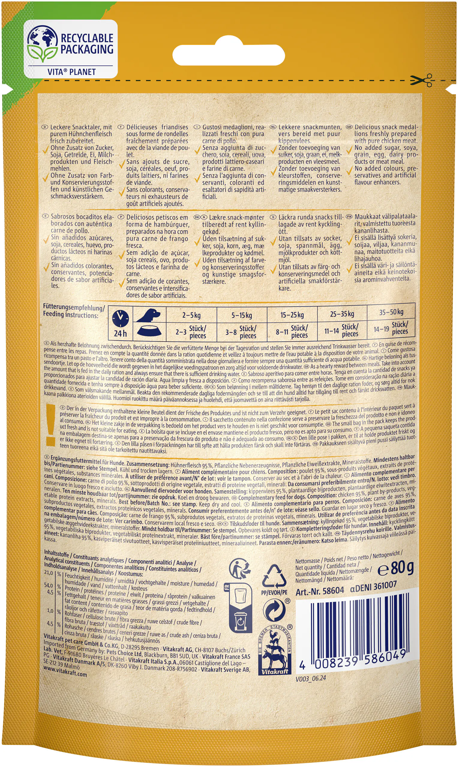 Vitakraft CHICKEN Hühnchentaler 80 g