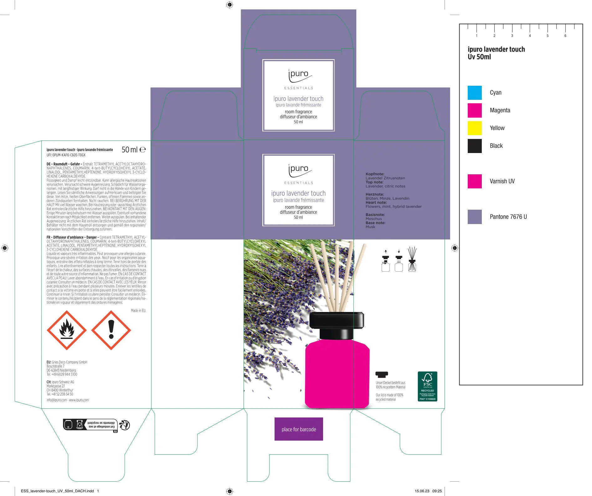 ipuro ESSENTIALS Raumduft Lavender Touch 50 ml