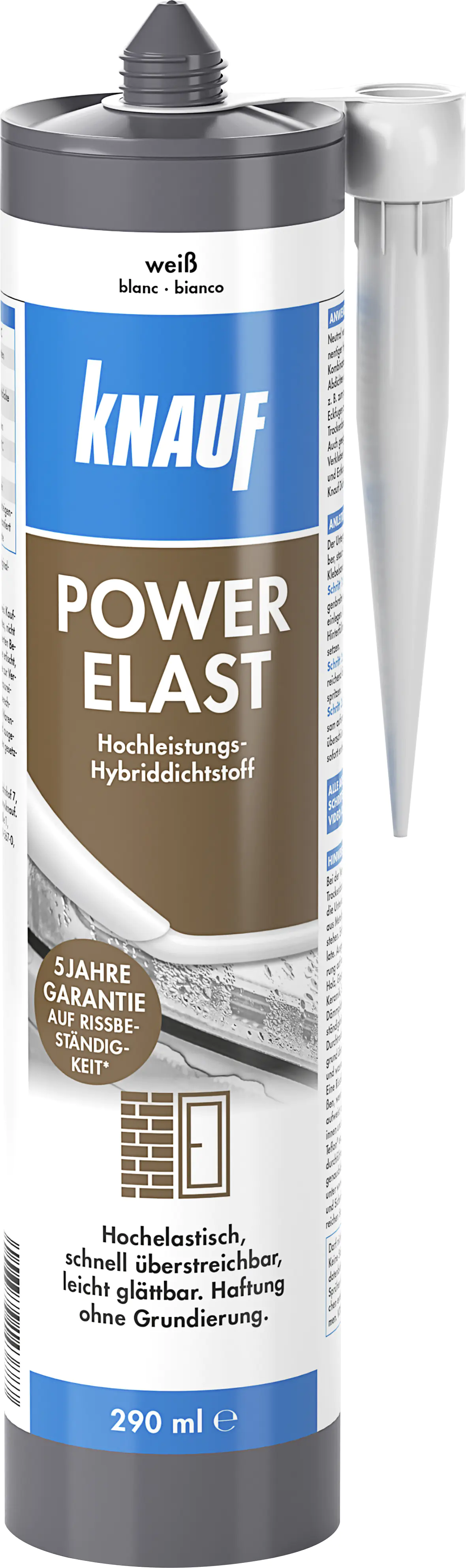 Knauf Hochleistungs-Hybriddichtstoff Power Elast für Anschlussfugen 290 ml
