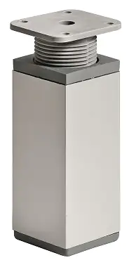 Hettich Möbelfuß 4,0 x 10 - 12 cm Aluminium-Optik - 1 Stück