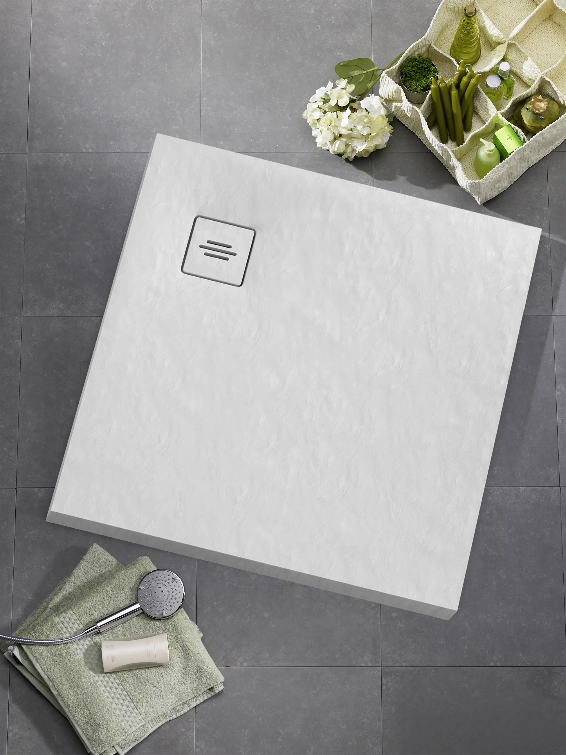 Ottofond Duschwanne Nevis 100x90x3,5 cm weiß