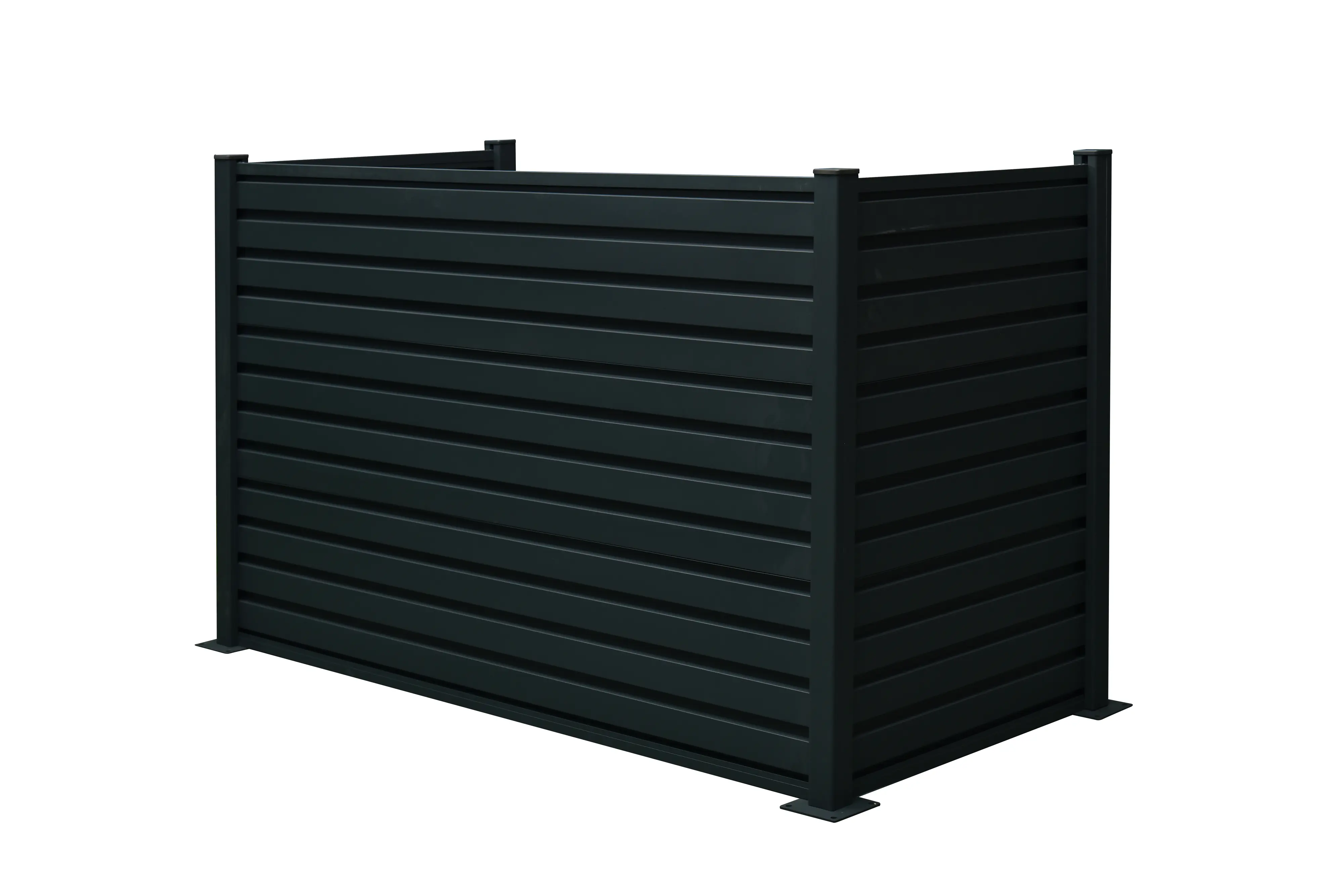 Floraworld Mülltonnen-Sichtschutz aus Stahl für 3 x 240 L Mülltonnen anthrazit