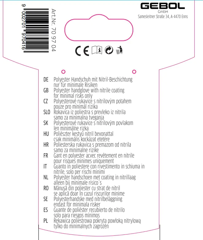 Gebol Handschuh Kids pink  