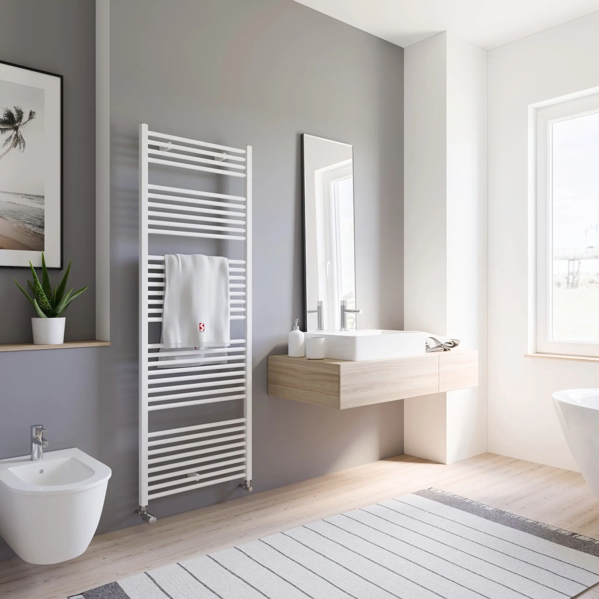 Schulte Design-Heizkörper Turbo 169,5 x 60 cm alpinweiß 916 W