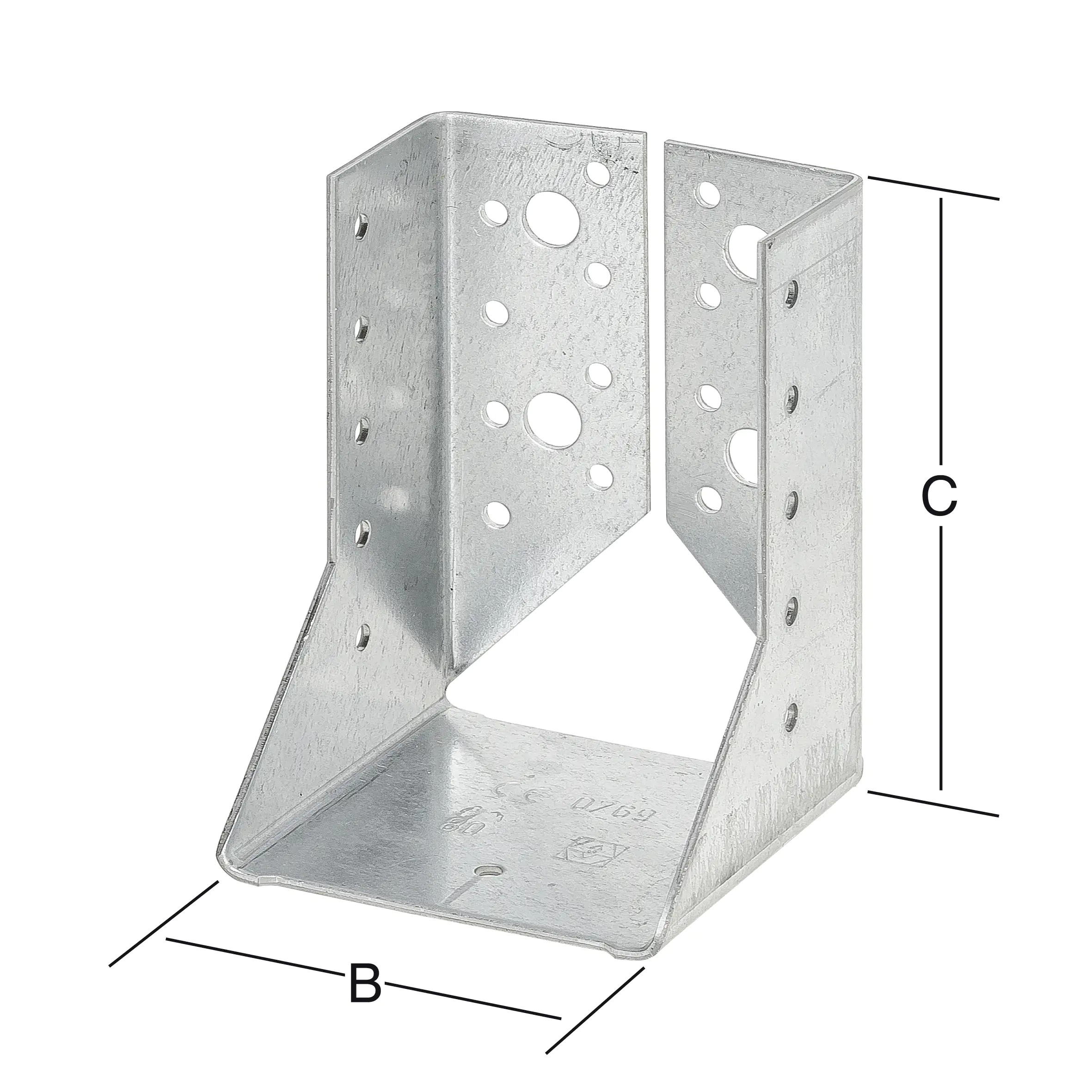 Vormann Balkenschuhe Typ B sendzimir verzinkt 80 x 120 mm