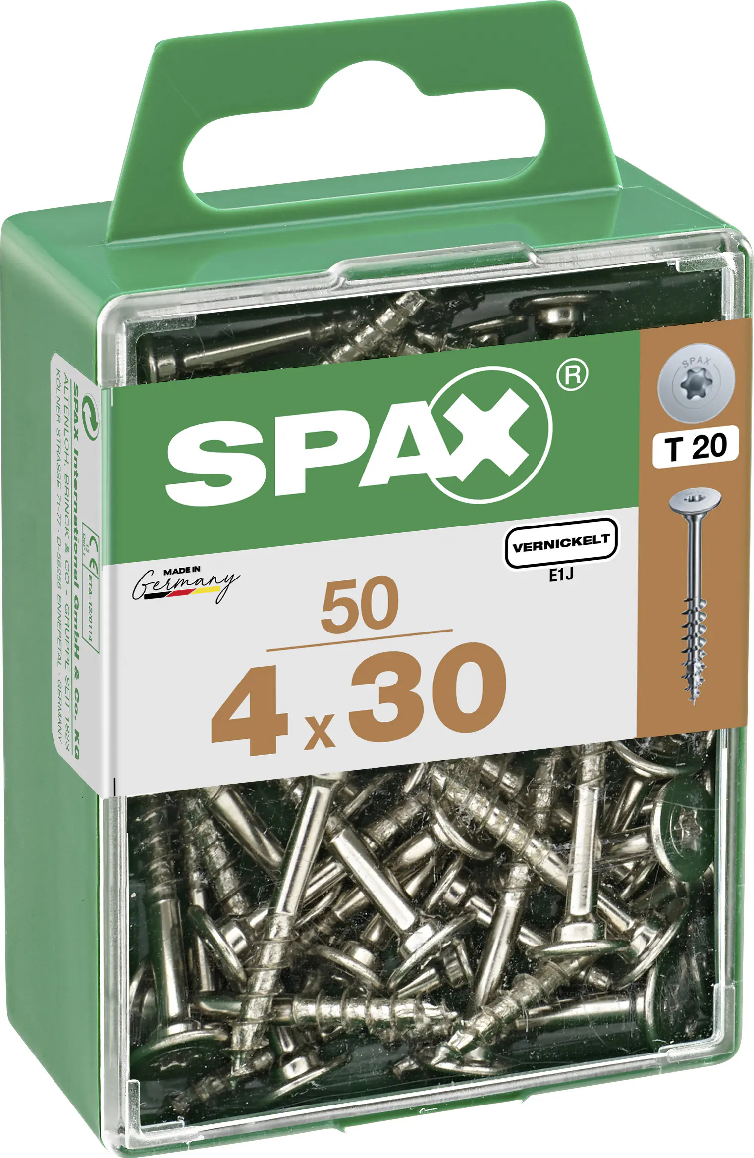 Spax Möbelbauschrauben 4.0 x 30 mm TX 20 - 50 Stk.