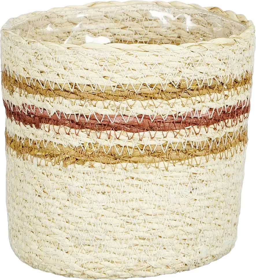 Mica Übertopf Korb Jameson Ø 12 x 12 cm Seegras gelb