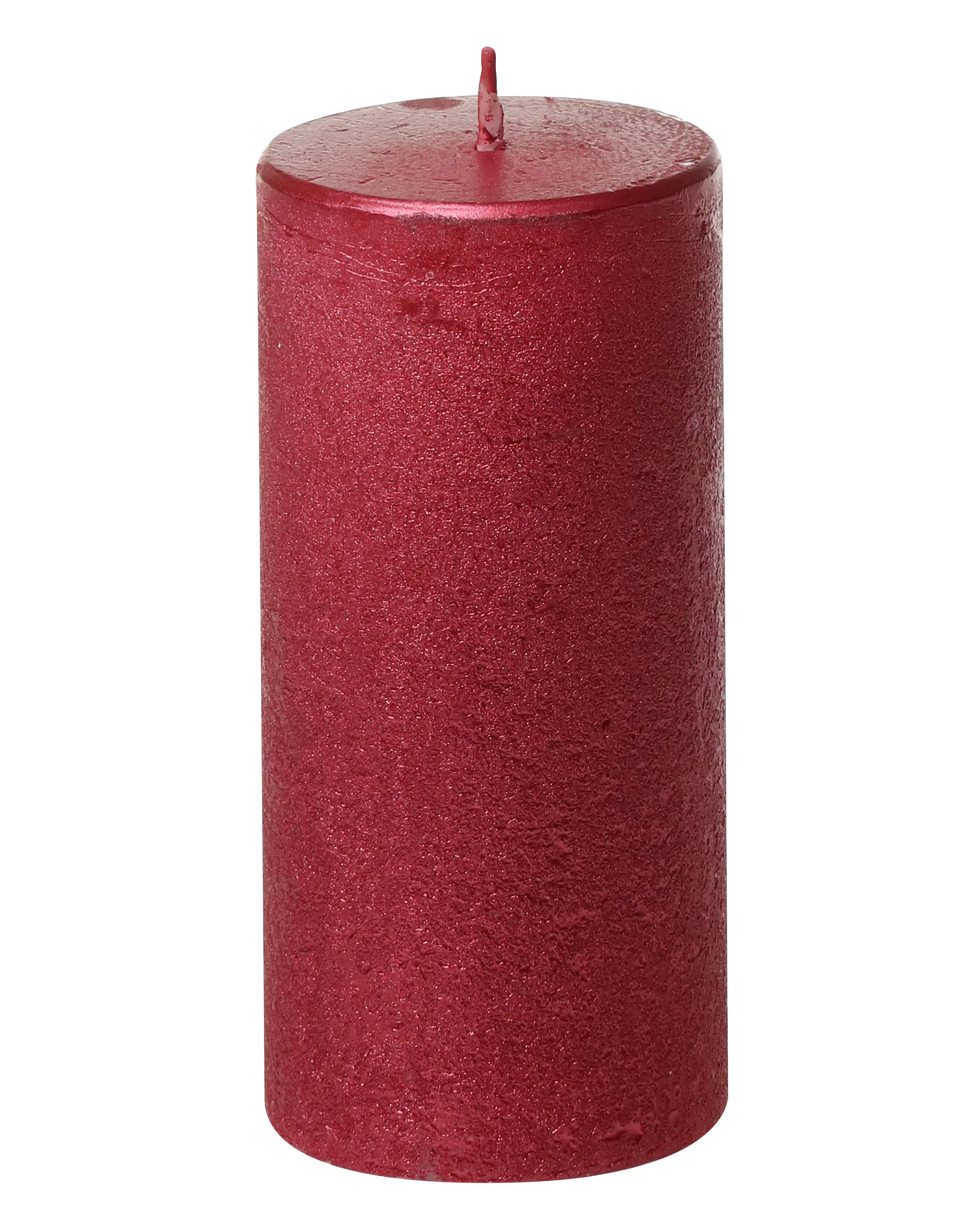 Steinhart Stumpenkerze Rustic-Glanz Ø 6,8 x 13 cm rubin      