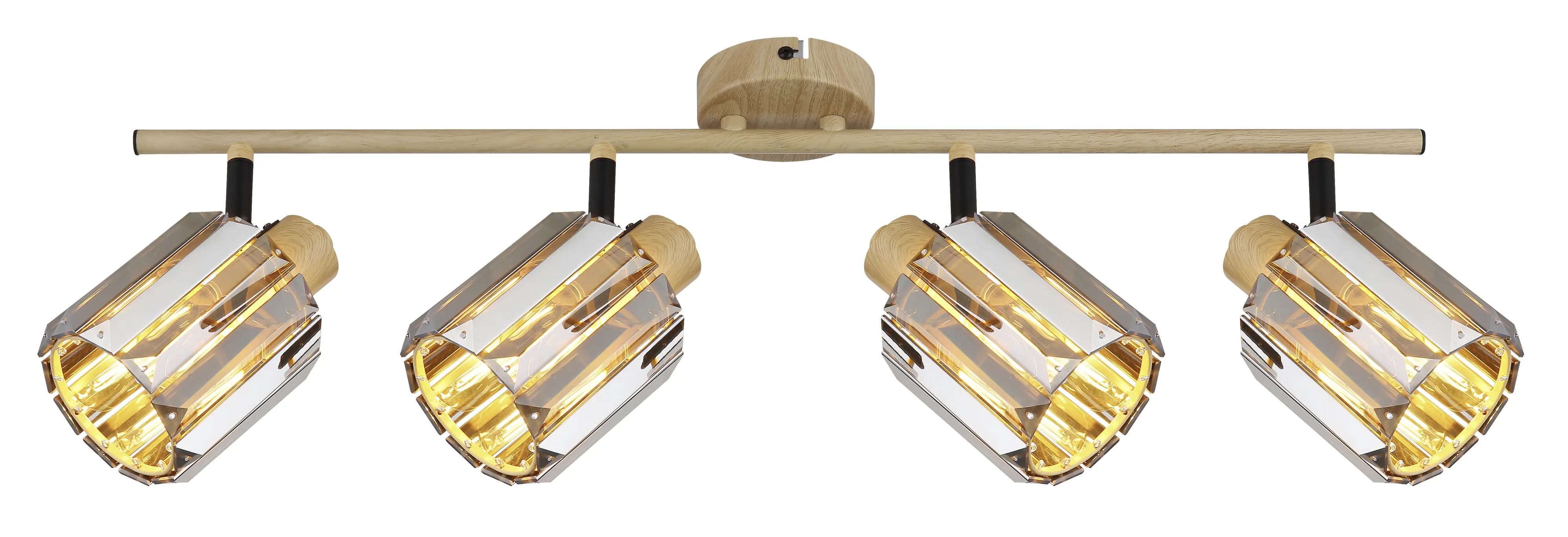 Globo Deckenstrahler Run 64 cm holzoptik