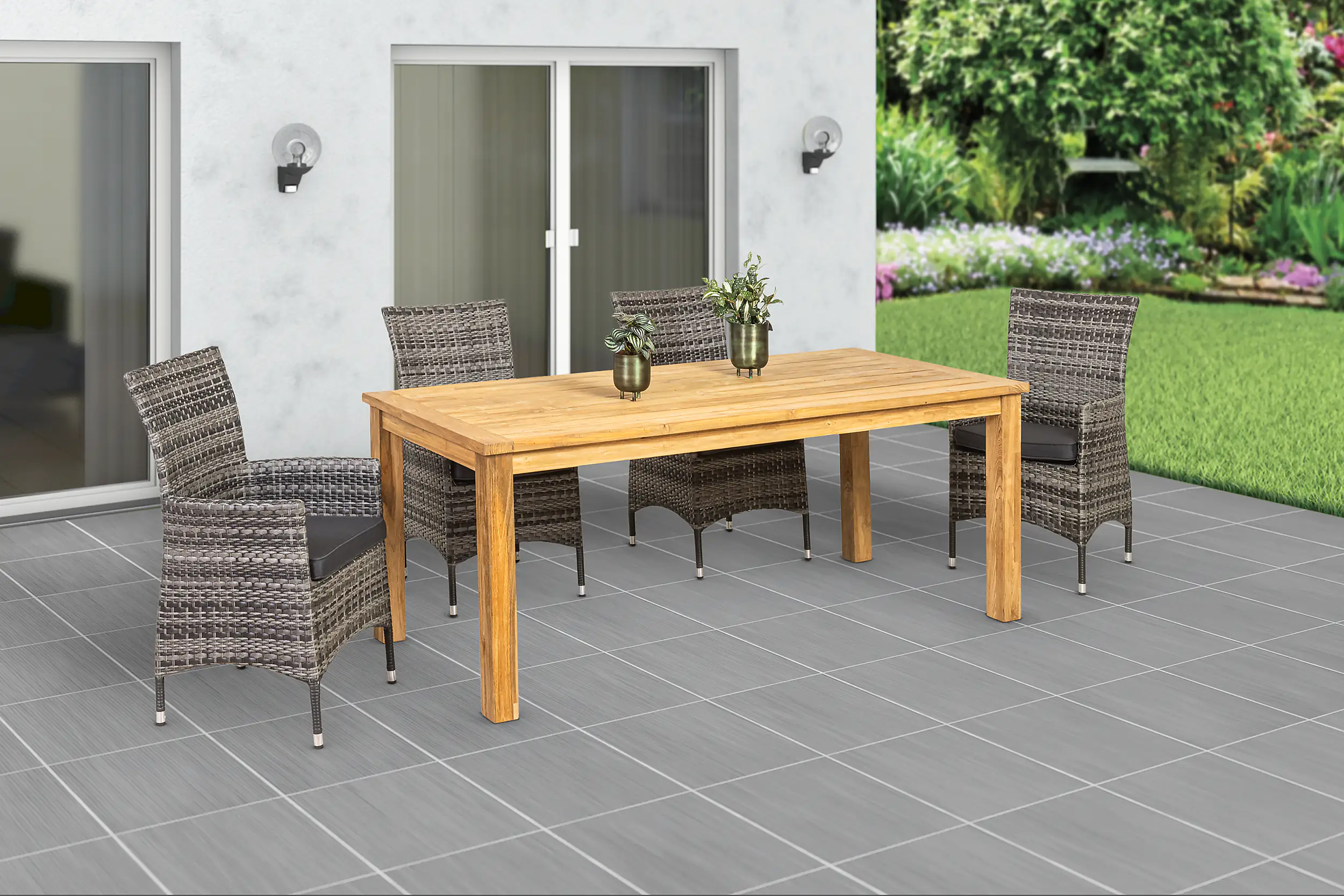 Primaster Teakholz Tisch Garbou 220 x 100 cm, Höhe: 77 cm