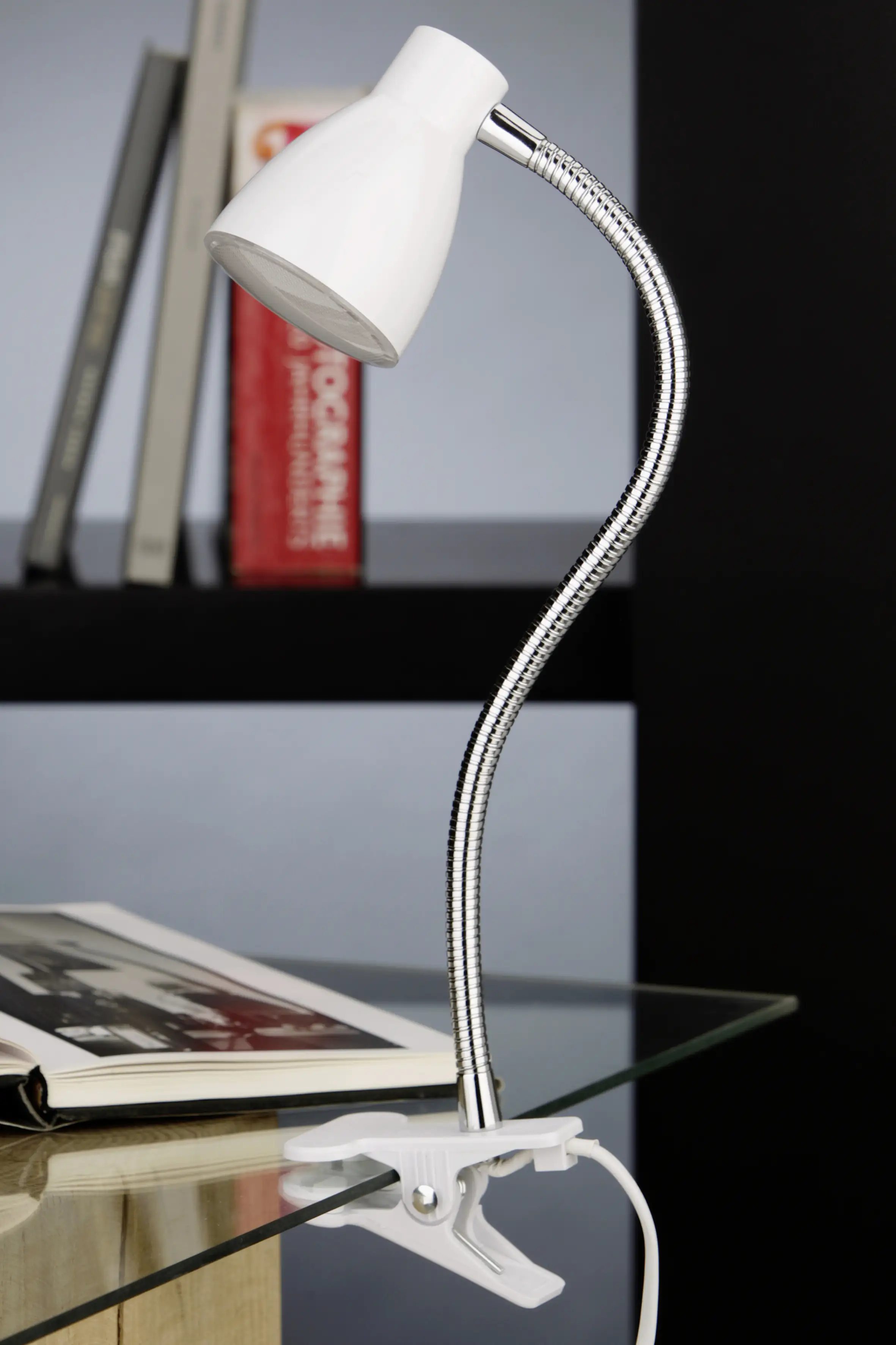 Briloner LED Klemmleuchte Grip weiß 28,5 x 7 cm warmweiß