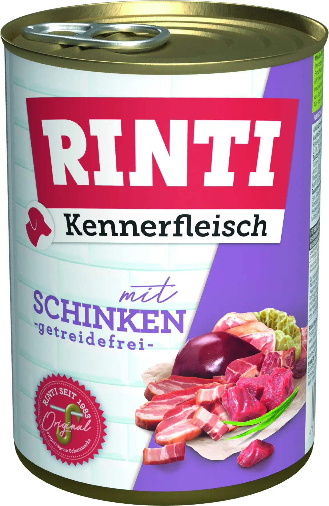 Rinti Kennerfleisch Hundenassfutter Adult 400 g Schinken bei Kartonabnahme Rinti Kennerfleisch Hundenassfutter Adult 400 g Schinken bei Kartonabnahme