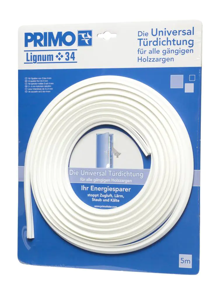 Primo Universaldichtung Holzzarge Lignum 34 weiß, 5 Meter