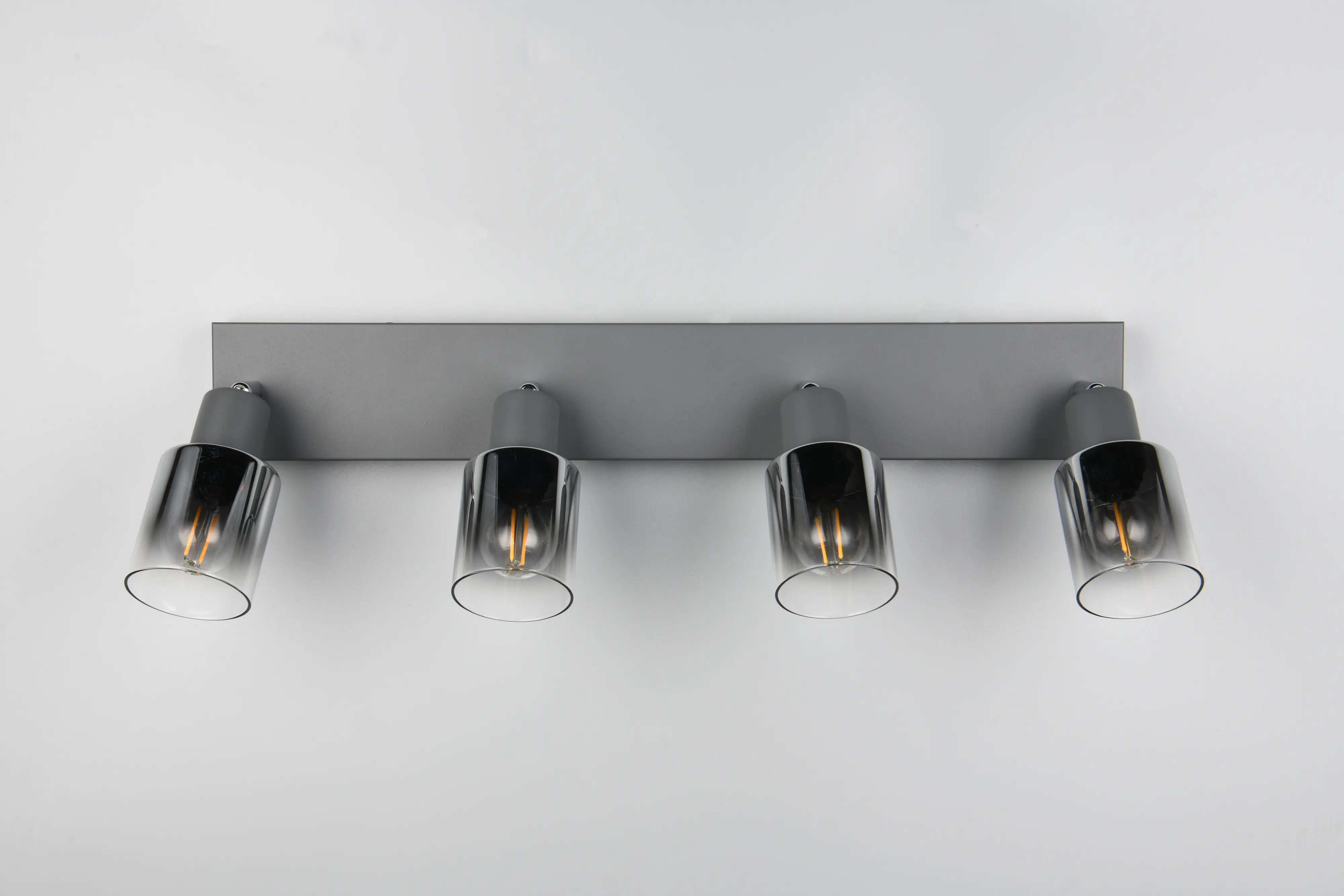 Reality Deckenstrahler 4er Spot Cadiz E14  schwarz Metall Glas Reality Deckenstrahler 4er Spot Cadiz E14  schwarz Metall Glas