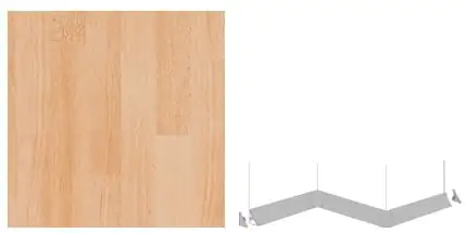 Getalit Innenecke 90° Plus 35 x 35 x 35 mm, Buche