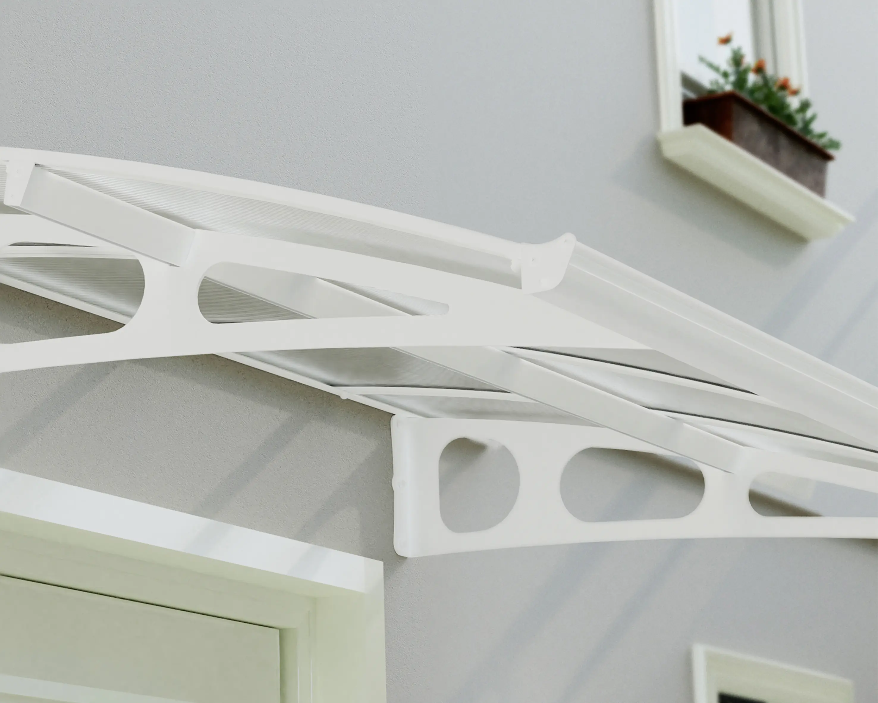 Canopia Vordach Bordeaux 2230 Weiß Alu 224 x 139 cm