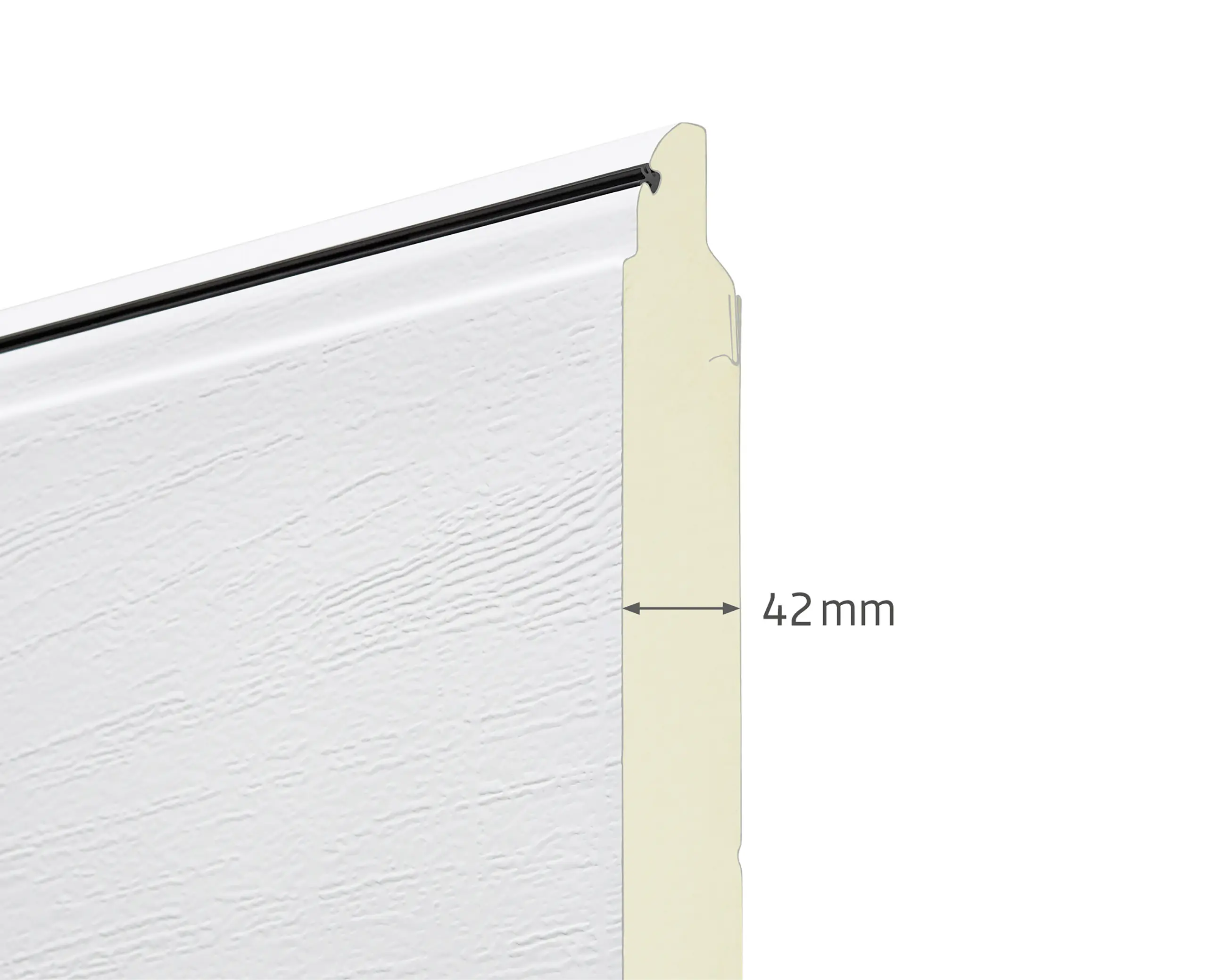 EcoStarMatic Garagen-Sektionaltor 250 x 212,5 cm verkehrsweiß Inkl. Torantrieb Liftronic 700