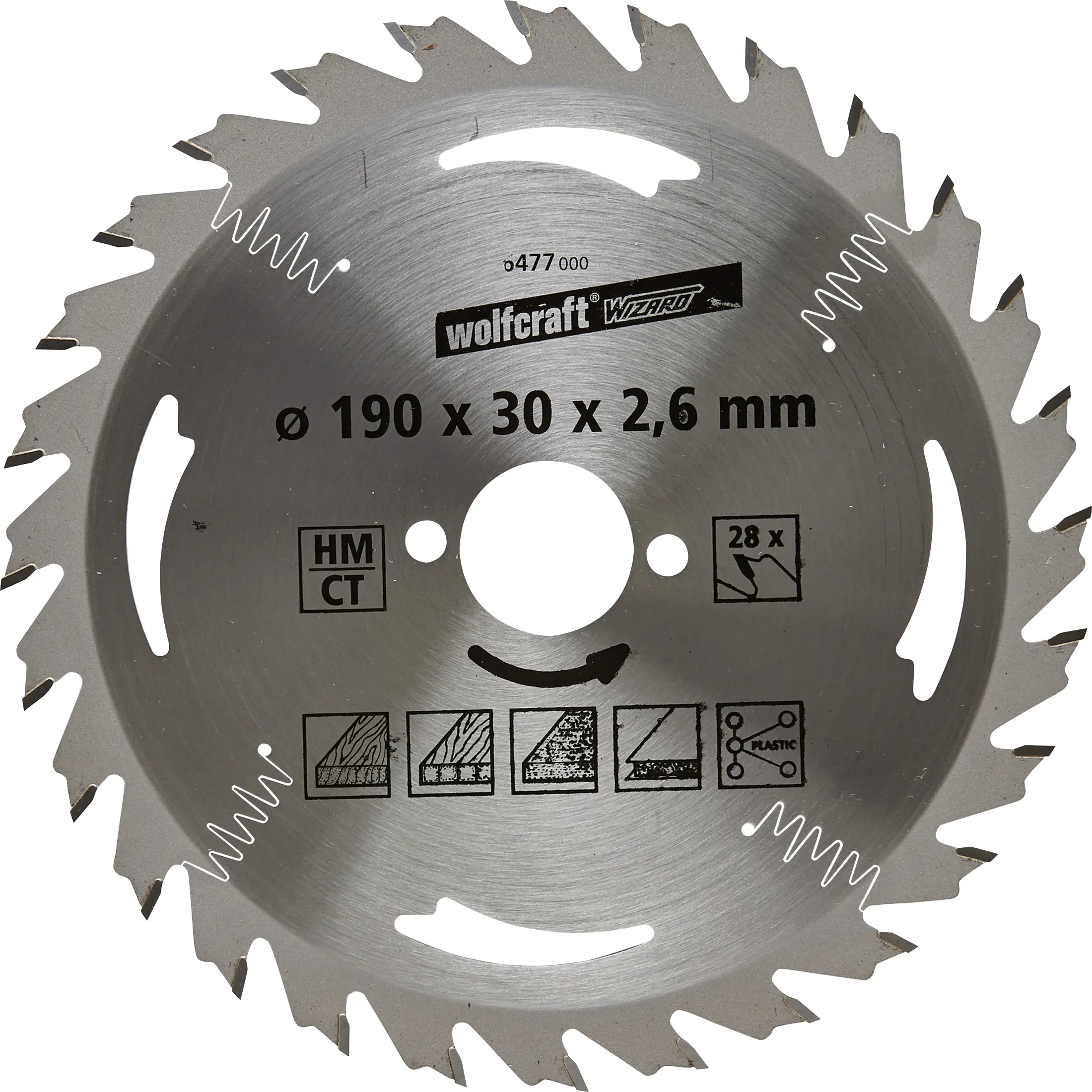 Wolfcraft Kreissägeblatt Serie silber Ø 190 mm Bohrung Ø 30 mm Wolfcraft Kreissägeblatt Serie silber Ø 190 mm Bohrung Ø 30 mm
