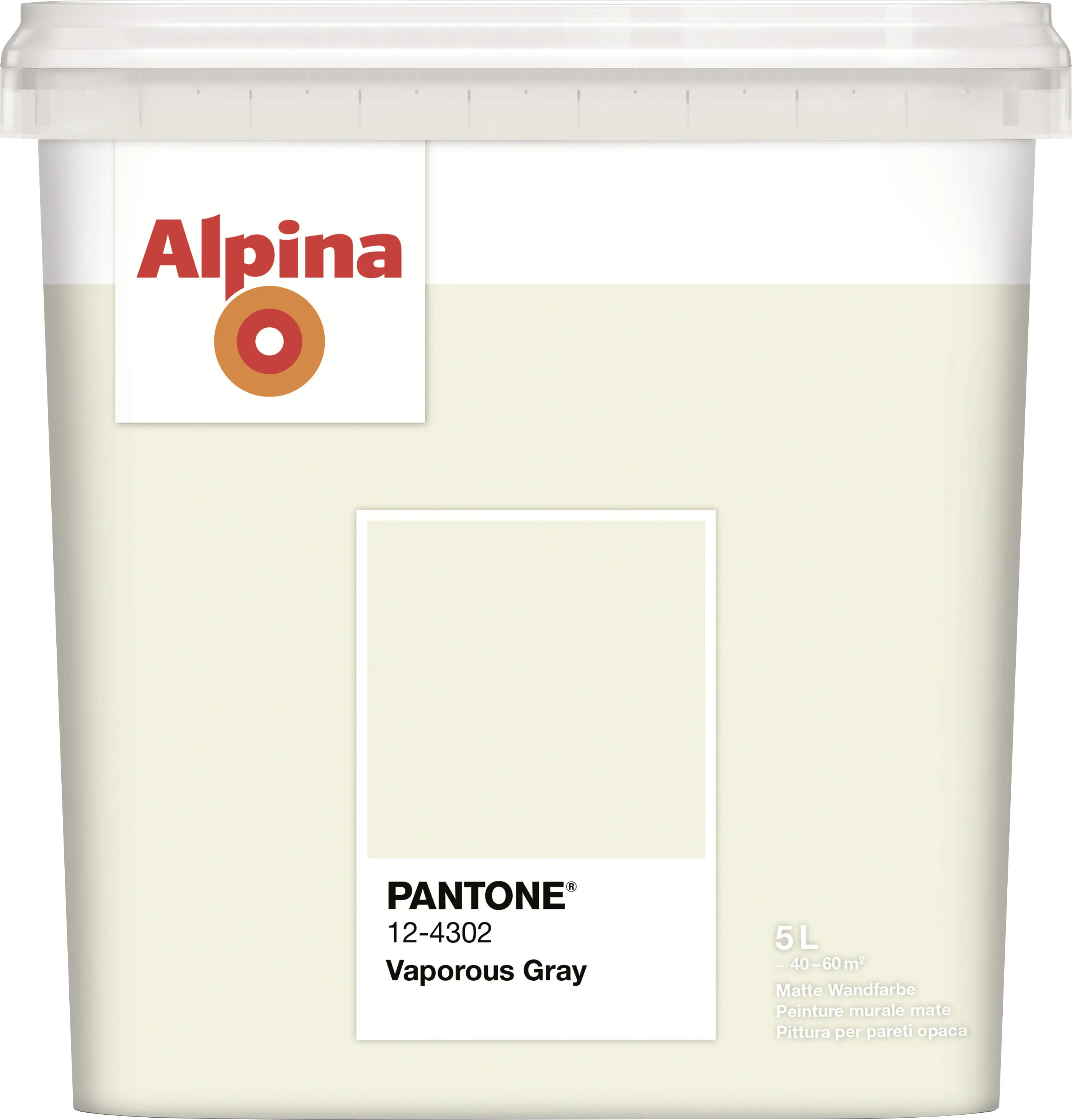Alpina Wandfarbe Pantone matt vaporous gray 5 L