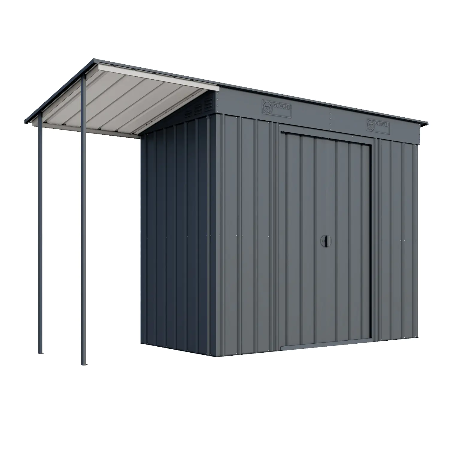 Globel Gerätehaus Set Skillion 84, inkl. Schleppdach 325 x 124 cm, anthrazit Globel Gerätehaus Set Skillion 84, inkl. Schleppdach 325 x 124 cm, anthrazit