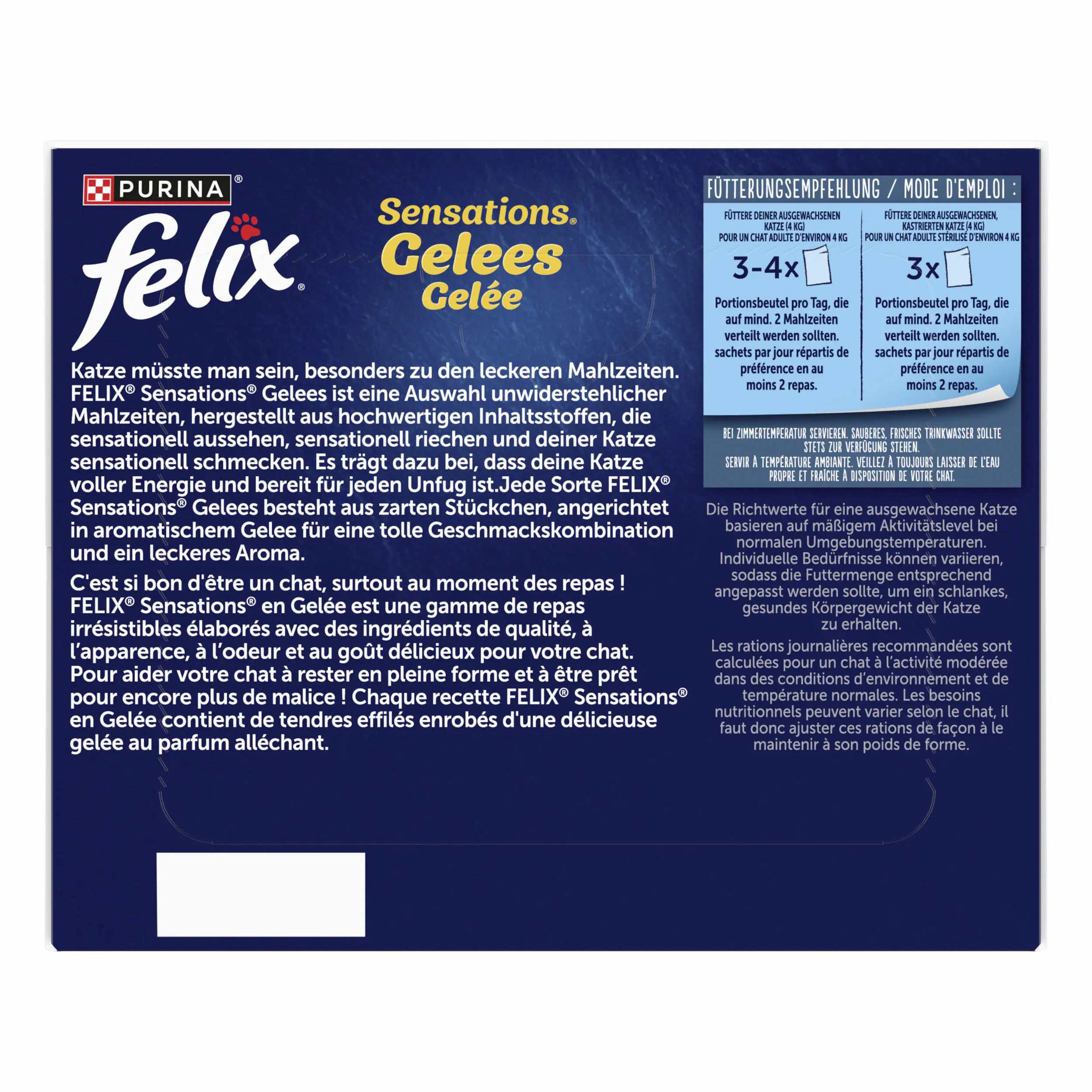 Felix Sensations Gelees Geschmacksvielfalt aus dem Wasser 24x 85g