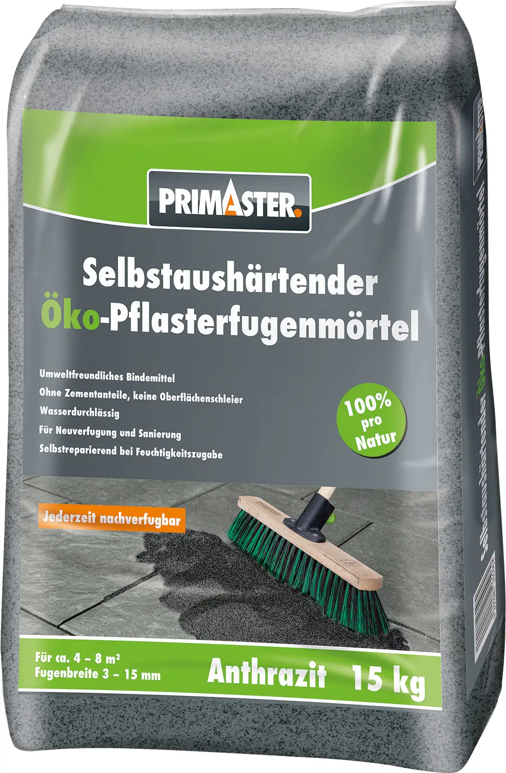Primaster Pflasterfugenmörtel Öko selbstaushärtend 15 kg anthrazit Primaster Pflasterfugenmörtel Öko selbstaushärtend 15 kg anthrazit