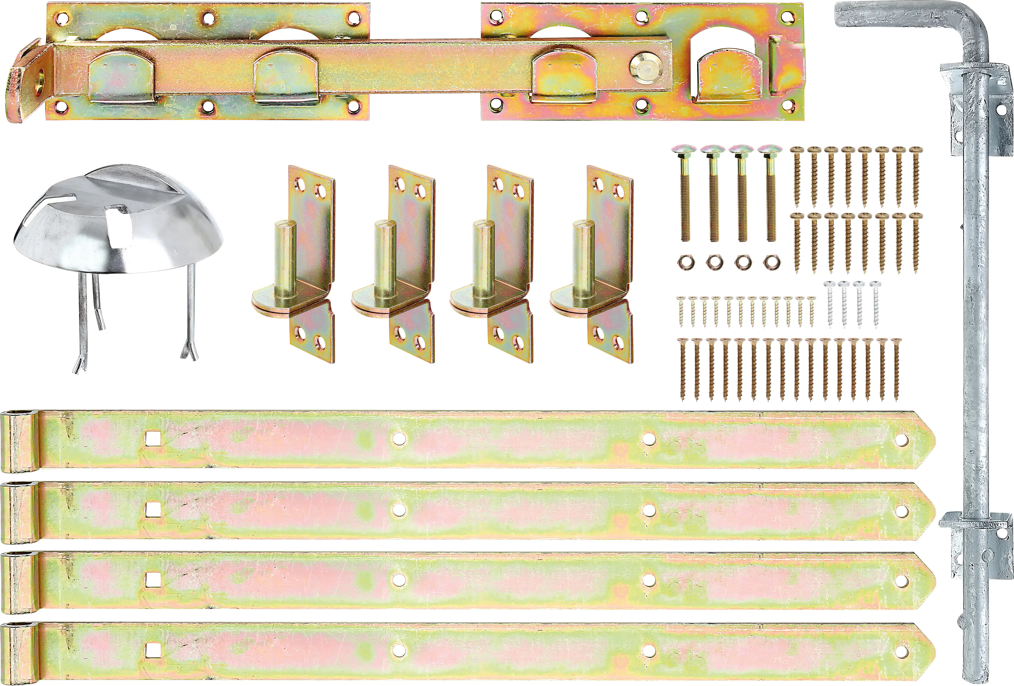 Alberts Beschlagsortiment für Doppeltor Typ 3204 gelb verzinkt