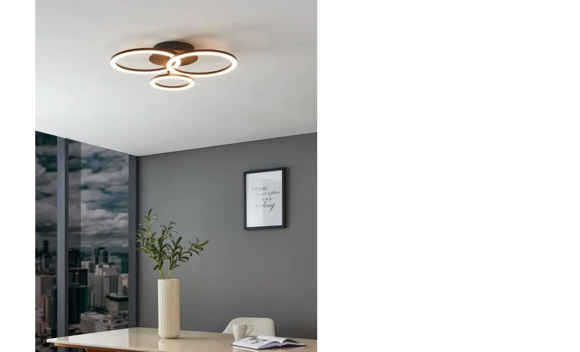 Eglo Connect LED Deckenleuchte Parrapos-Z schwarz 54,5 x 44,5 cm