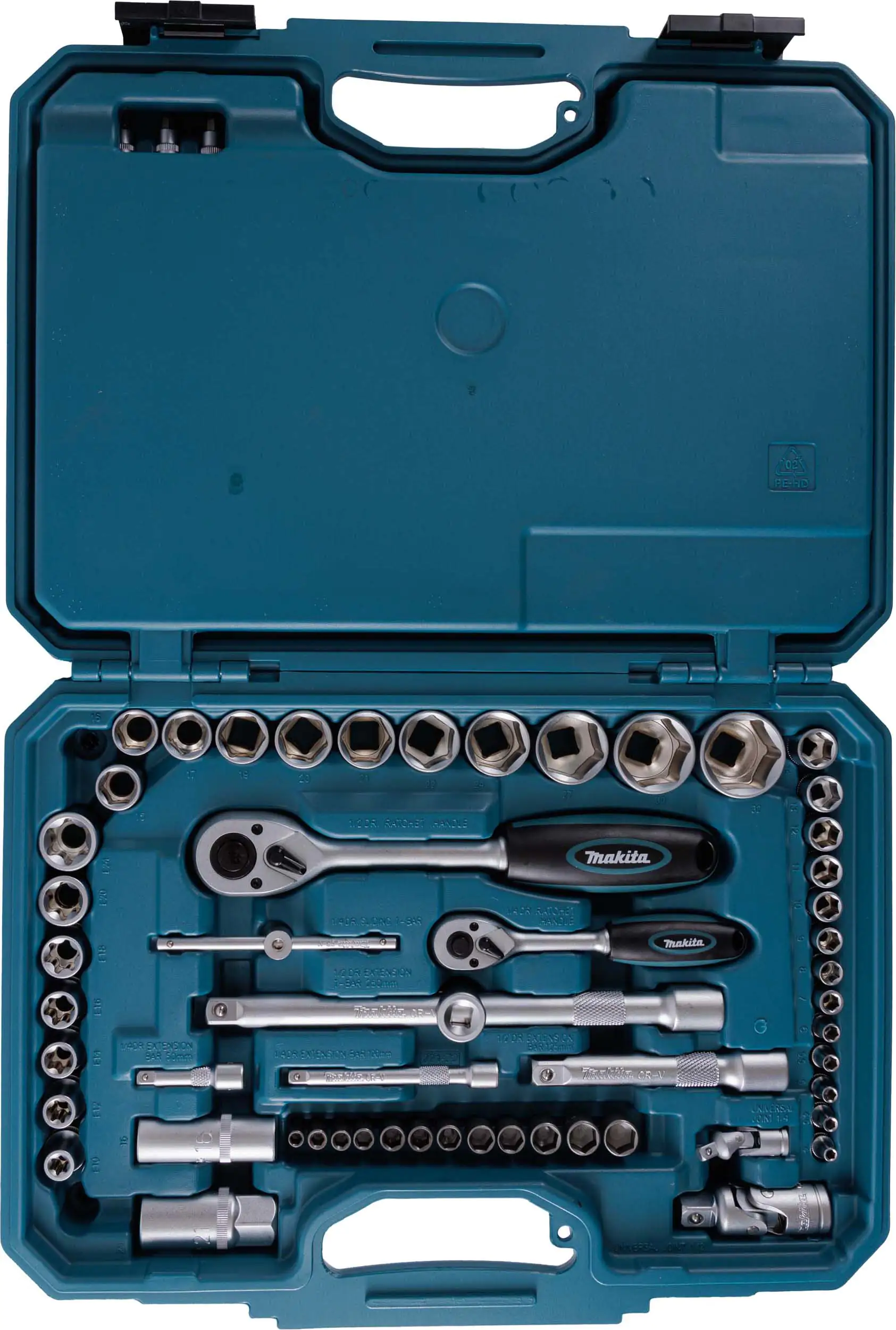 Makita Werkzeugkoffer E-10883 221-teilig 1/4" + 1/2" Makita Werkzeugkoffer E-10883 221-teilig 1/4" + 1/2"