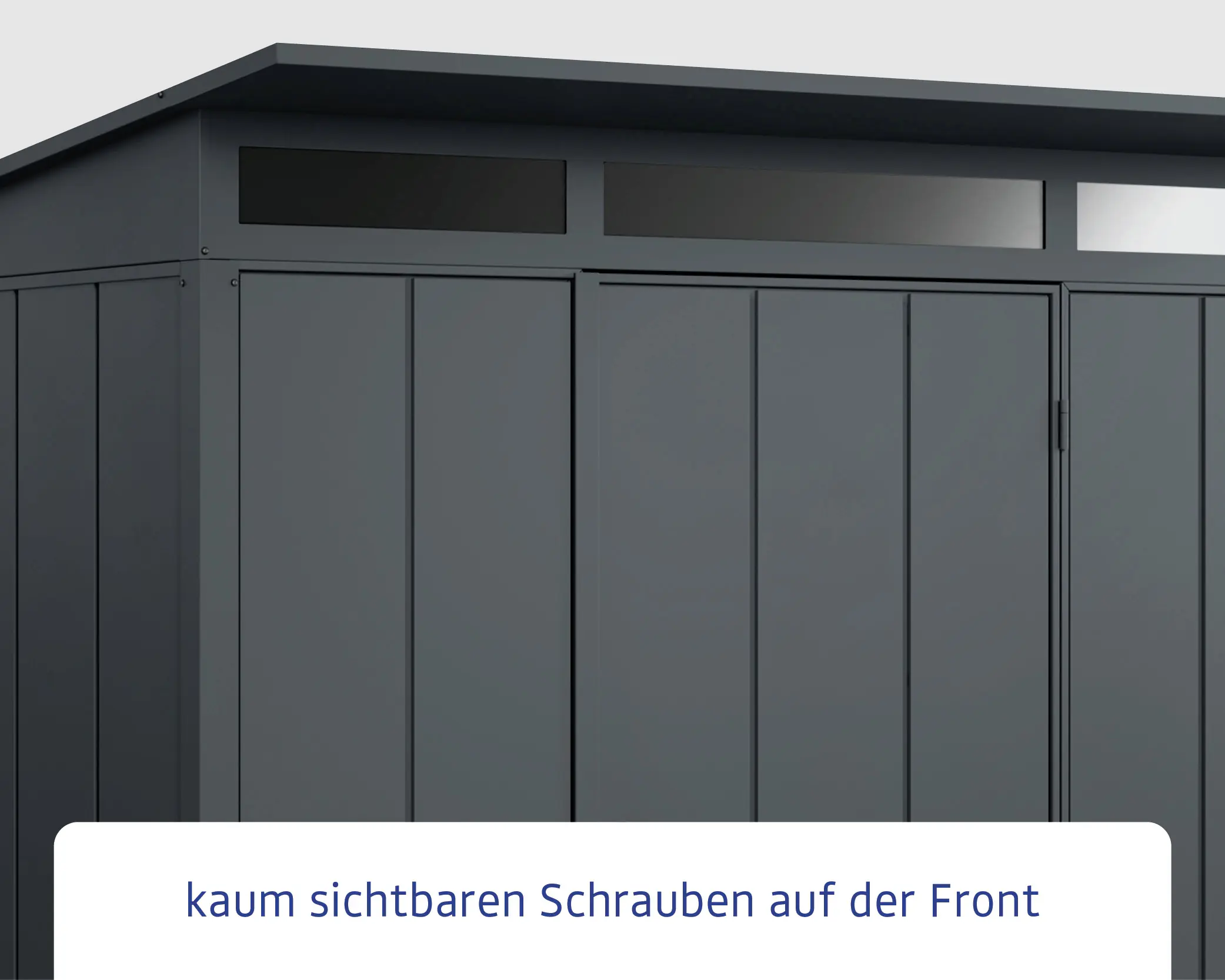 EcoStar Gerätehaus Elegant-P Typ 1 anthrazitgrau 247,9 x 153 x 228,6 cm